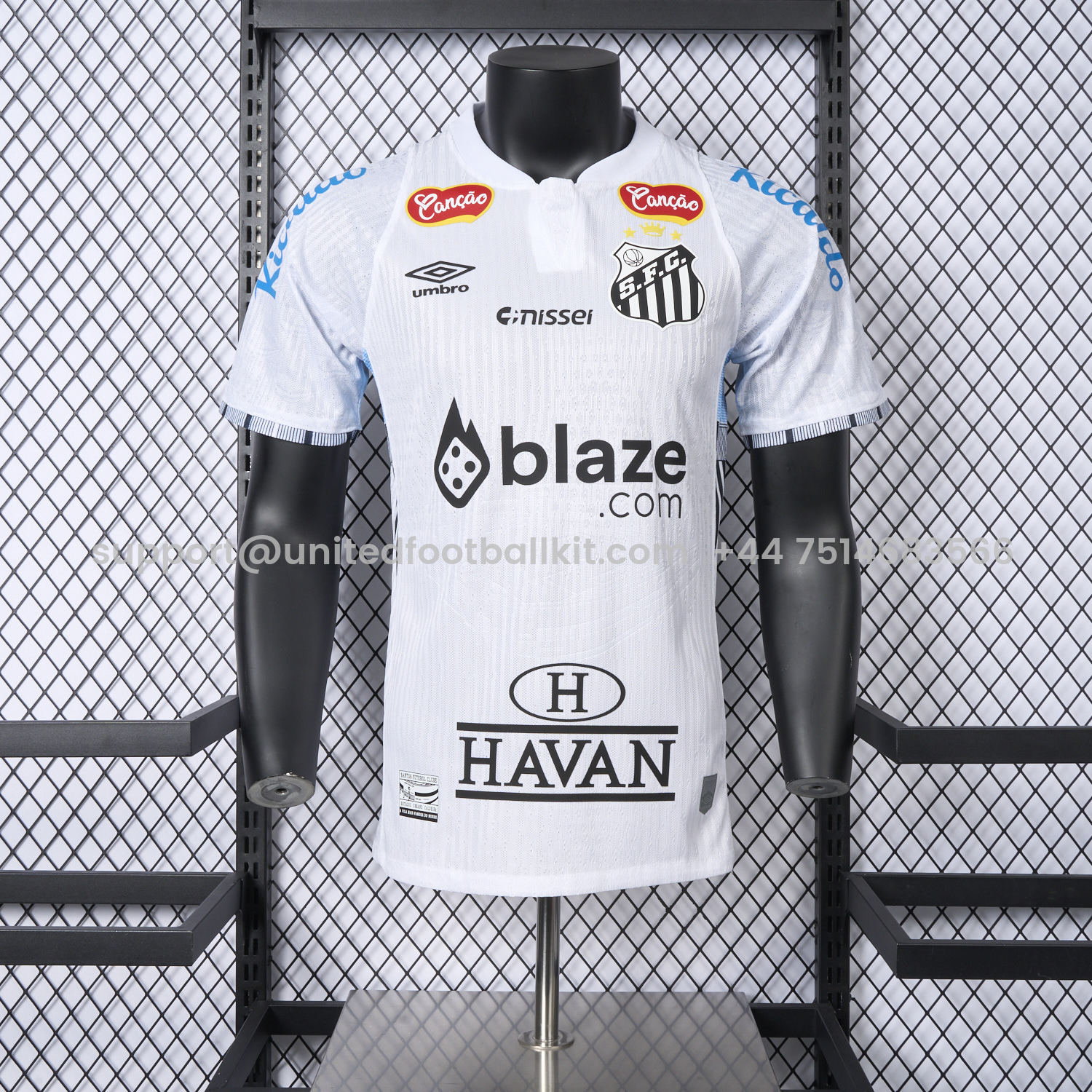 Unitedfootballkit.com | Santos 25-26 Home Jersey With Sponsors - Player Version -Customize Name, Number and Patch | Worldwide Shipping