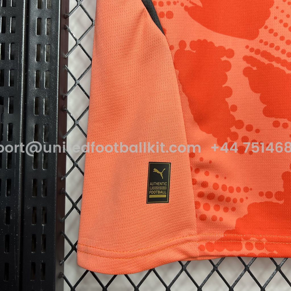 Unitedfootballkit.com | Manchester City 24-25 Orange Goalkeeper Jersey - Fans Version -Customize Name, Number and Patch | Worldwide Shipping