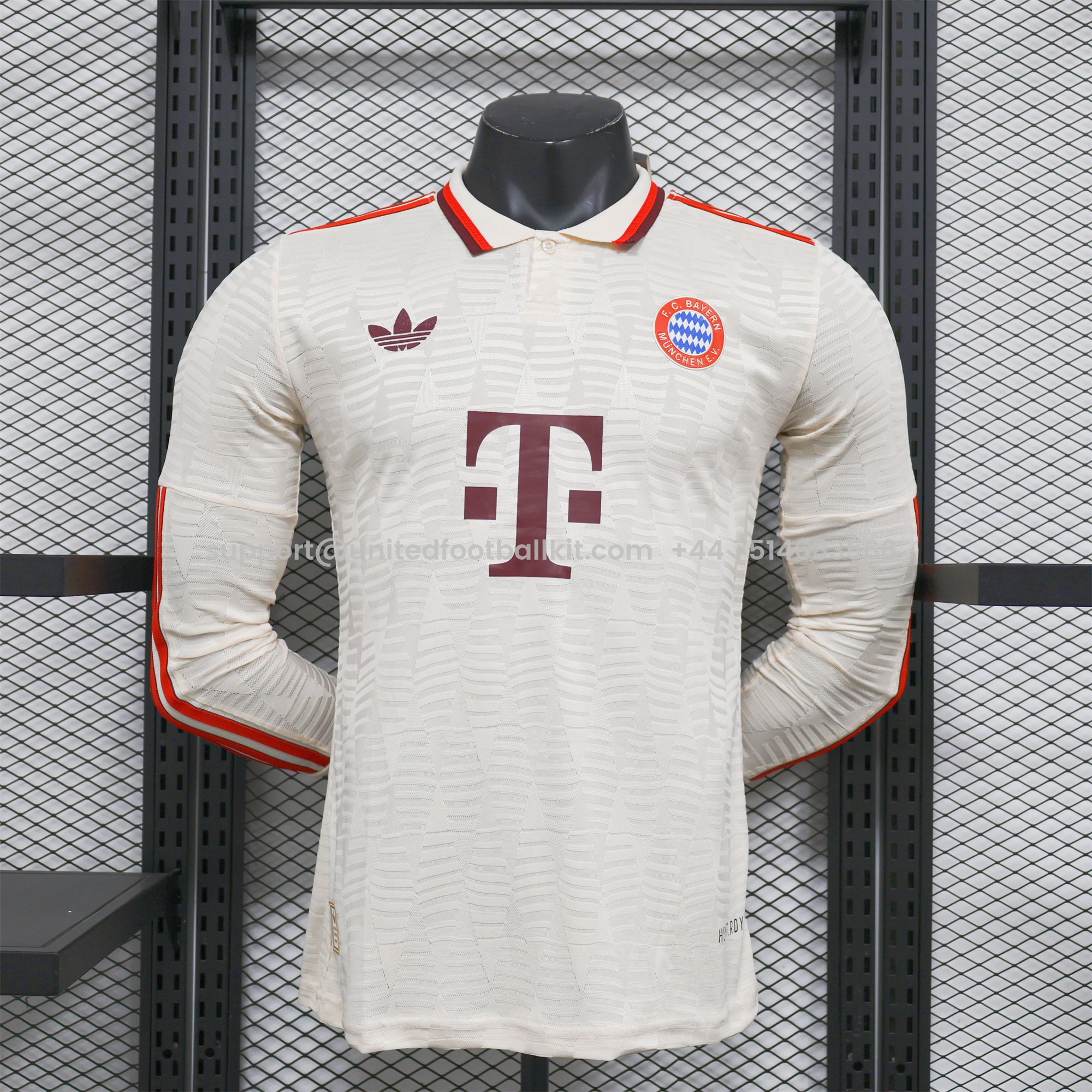 Unitedfootballkit.com | Bayern Munich 24-25 Third Long Sleeve Jersey - Player Version -Customize Name, Number and Patch | Worldwide Shipping