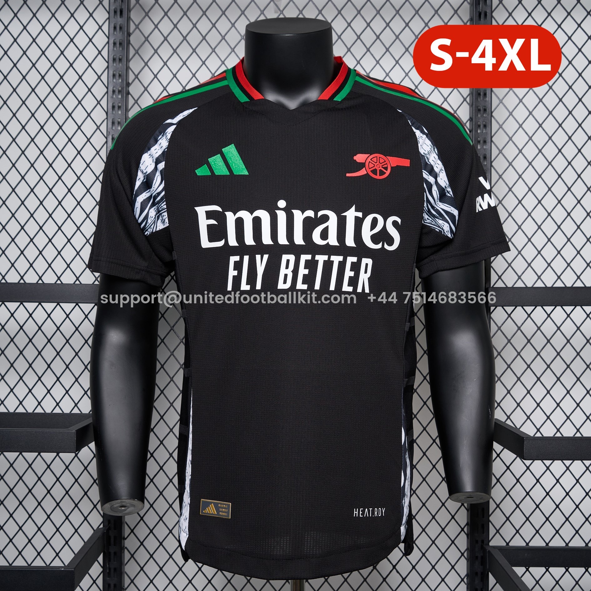 Unitedfootballkit.com | Arsenal 24-25 Away Jersey - Player Version -Customize Name, Number and Patch | Worldwide Shipping