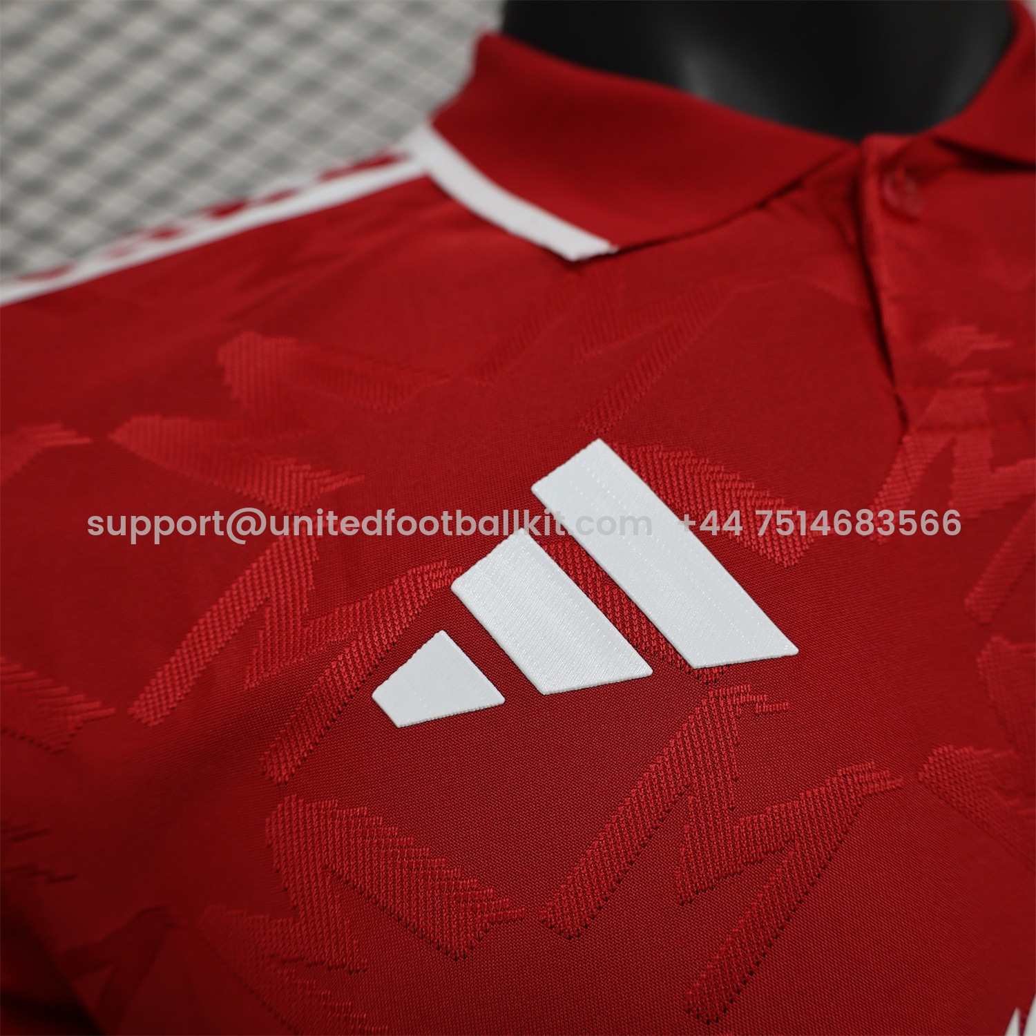 Unitedfootballkit.com | Manchester United 24-25 Red POLO Jersey - Player Version -Customize Name, Number and Patch | Worldwide Shipping