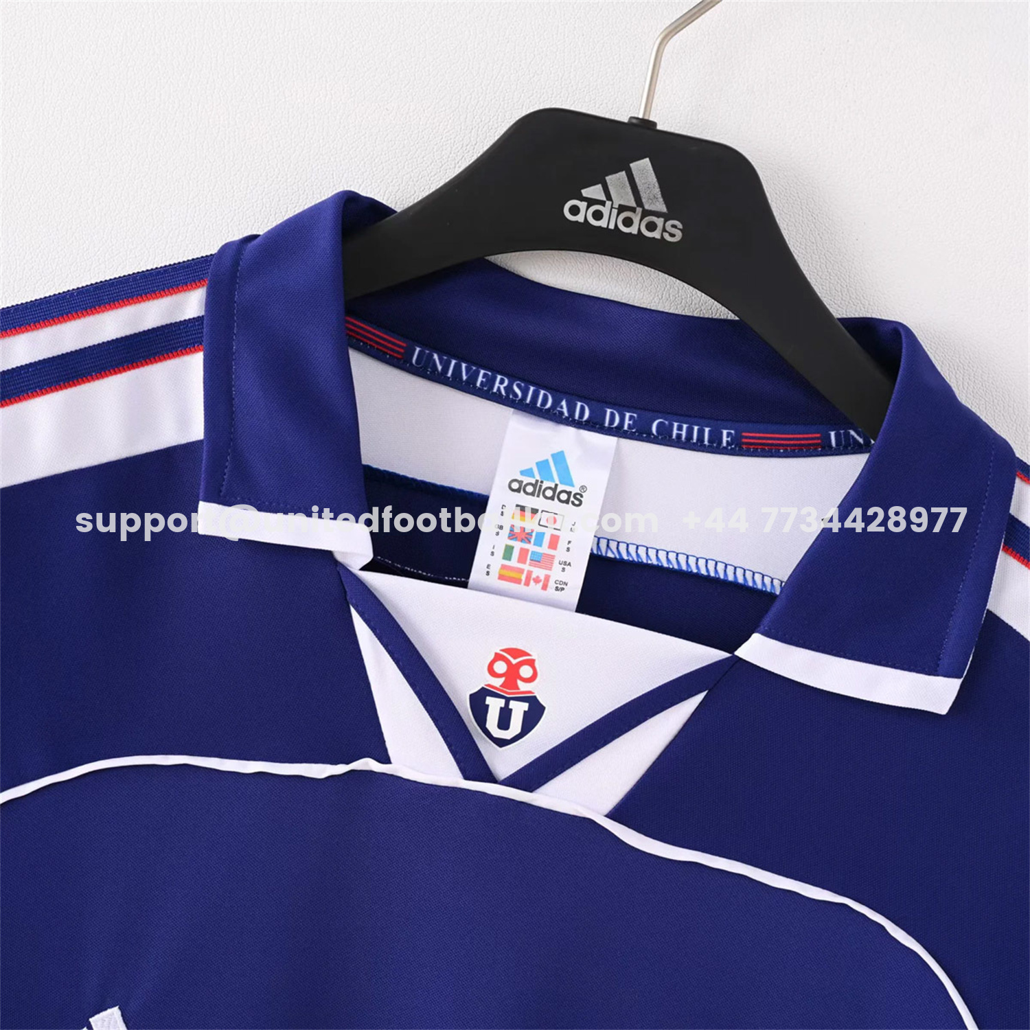 Unitedfootballkit.com | Retro Universidad De Chile 1999-00 Home Blue Jersey -Customize Name, Number and Patch | Worldwide Shipping