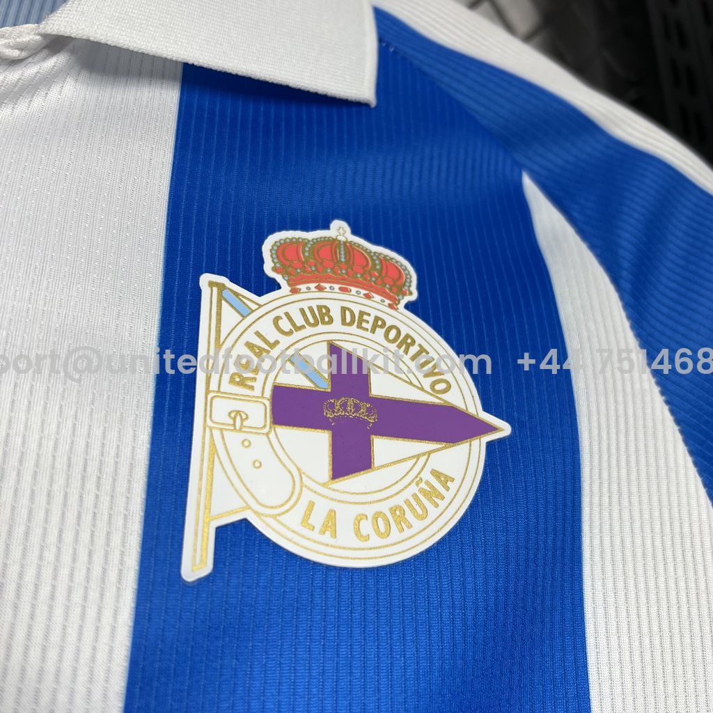 Unitedfootballkit.com | Deportivo de La Coruña 24-25 Home Stadium Jersey - Fans Version -Customize Name, Number and Patch | Worldwide Shipping