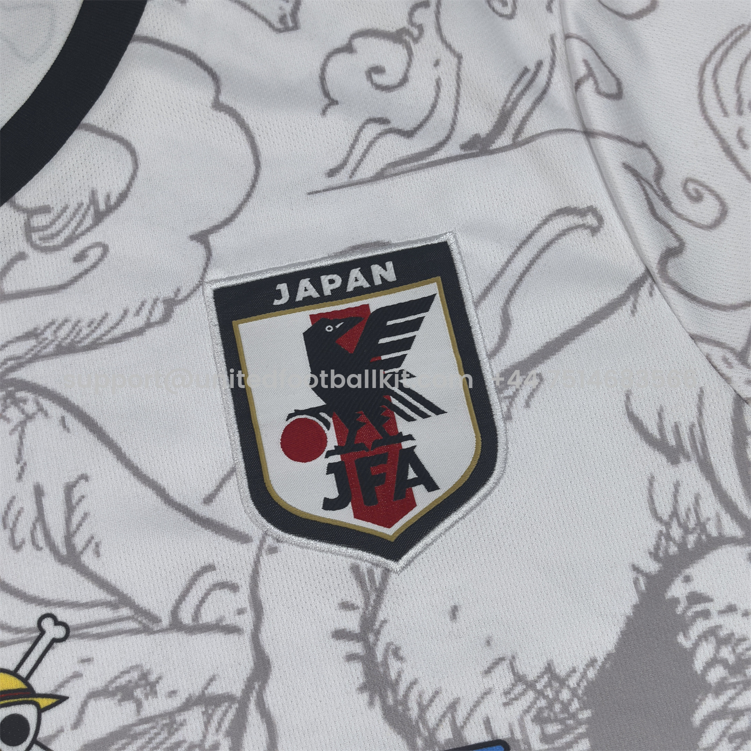 Unitedfootballkit.com | Japan 25-26 One Piece Gear 5 White Jersey - Fans Version -Customize Name, Number and Patch | Worldwide Shipping