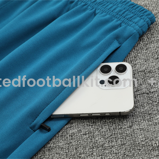 Unitedfootballkit.com | Marseille 24-25 Long Sleeve Training Set - Lake Blue -Customize Name, Number and Patch | Worldwide Shipping