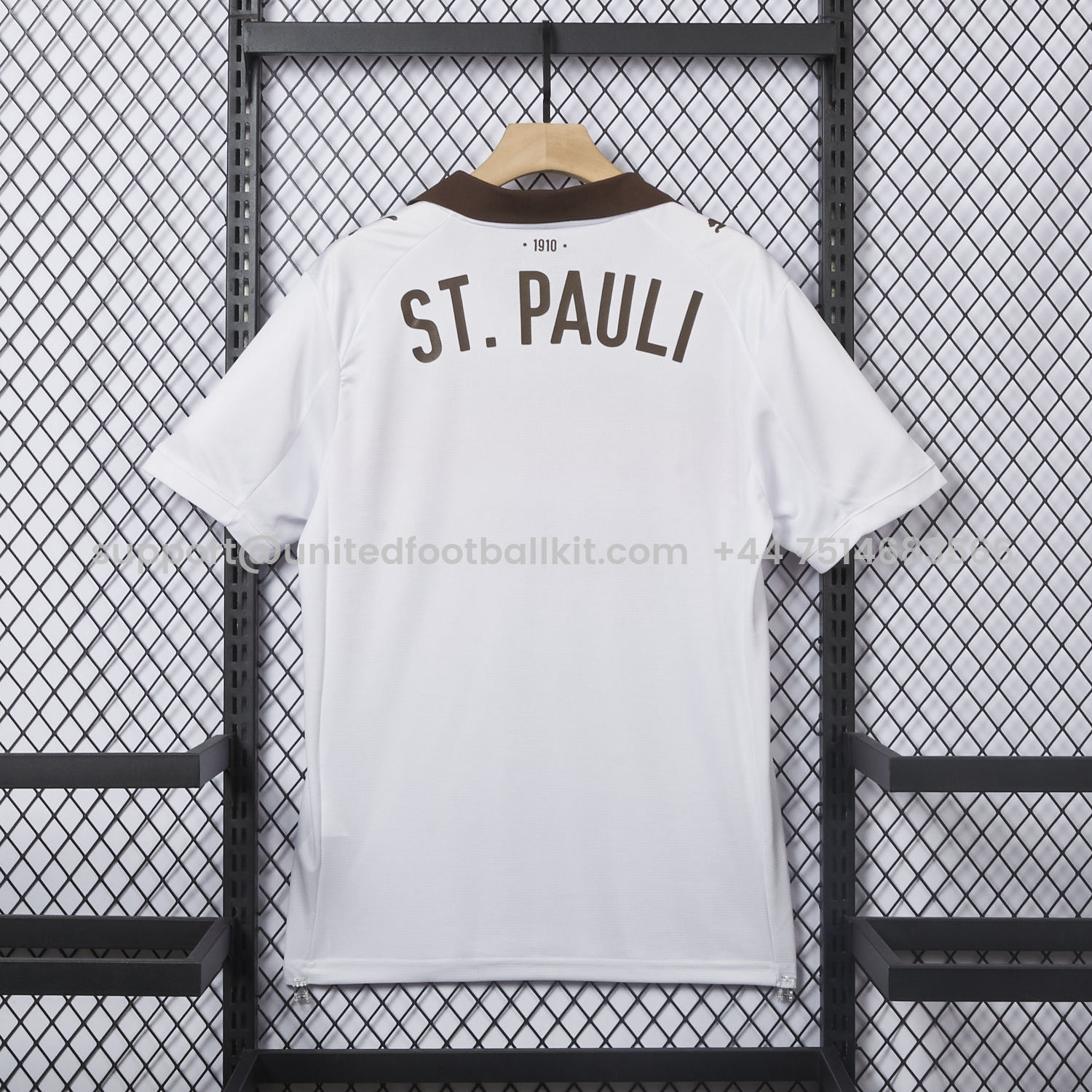 Unitedfootballkit.com | St. Pauli 25-26 Away White Jersey - Fans Version -Customize Name, Number and Patch | Worldwide Shipping