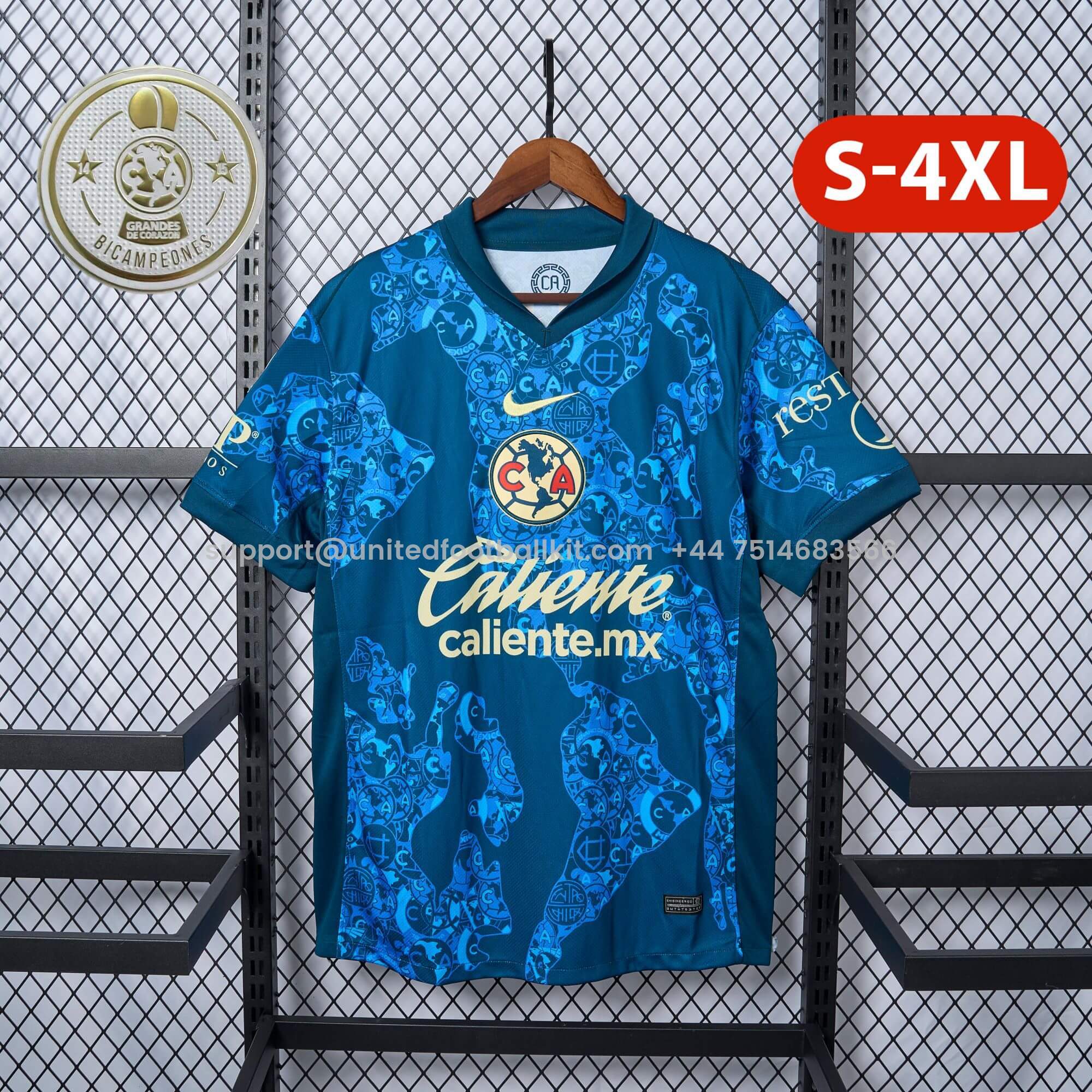Unitedfootballkit.com | Club América 24-25 Away Jersey - Fans Version -Customize Name, Number and Patch | Worldwide Shipping
