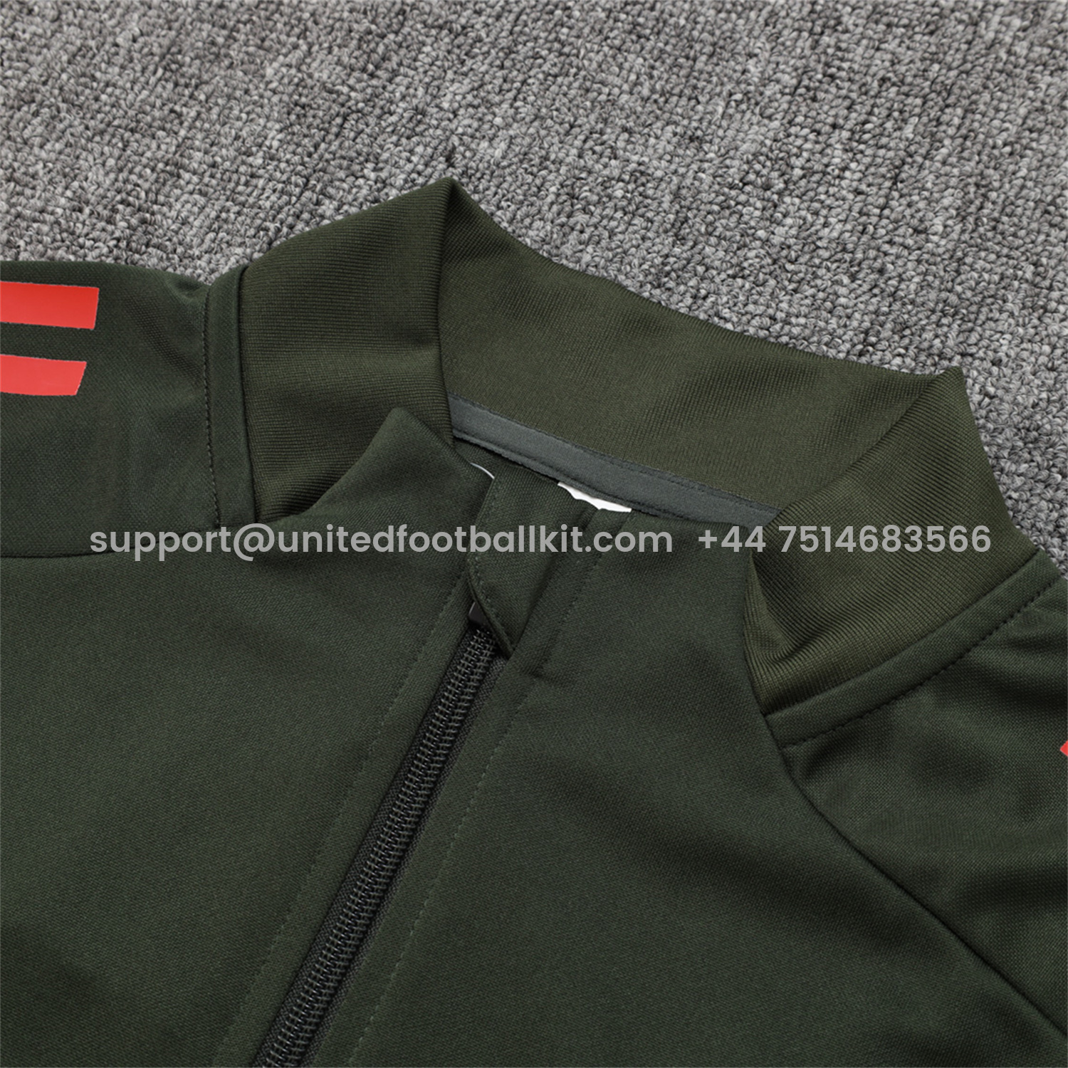 Unitedfootballkit.com | Bayern Munich 25-26 Jacket Training Tracksuit - Army Green Top and Black Pants -Customize Name, Number and Patch | Worldwide Shipping
