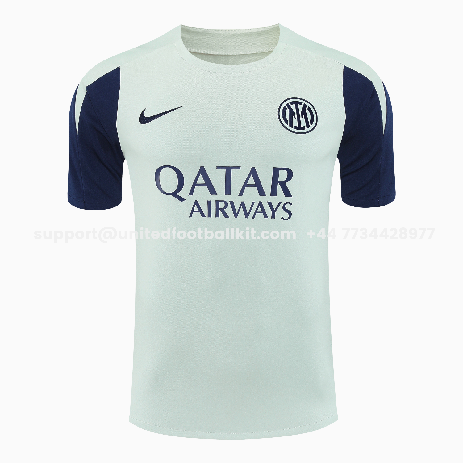 Unitedfootballkit.com | Inter Milan 25-26 Short-Sleeve Training Set - Blue Sleeve White Top & Blue Shorts -Customize Name, Number and Patch | Worldwide Shipping