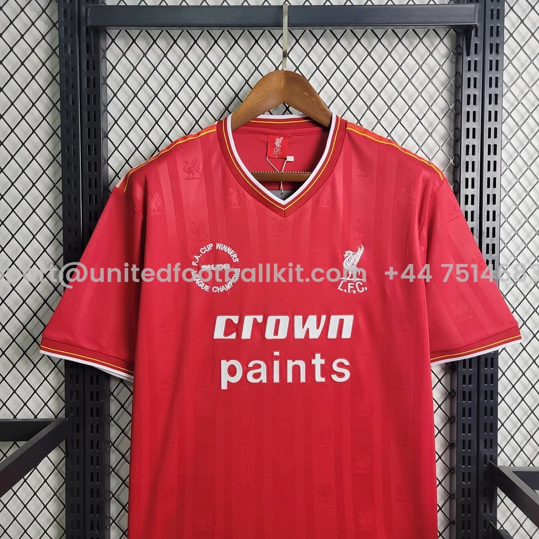 Unitedfootballkit.com | Retro Liver.pool 1986-87 Home Stadium Jersey -Customize Name, Number and Patch | Worldwide Shipping