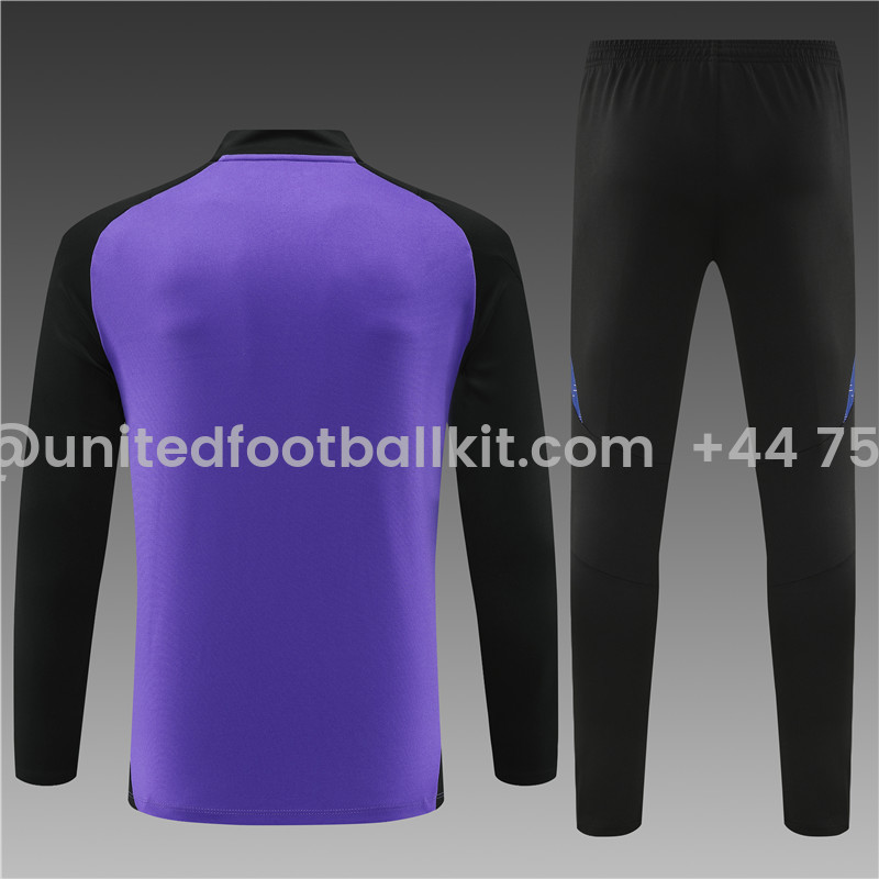 Unitedfootballkit.com | Germany 2024 Long Sleeve Training Set - Purple With Black -Customize Name, Number and Patch | Worldwide Shipping