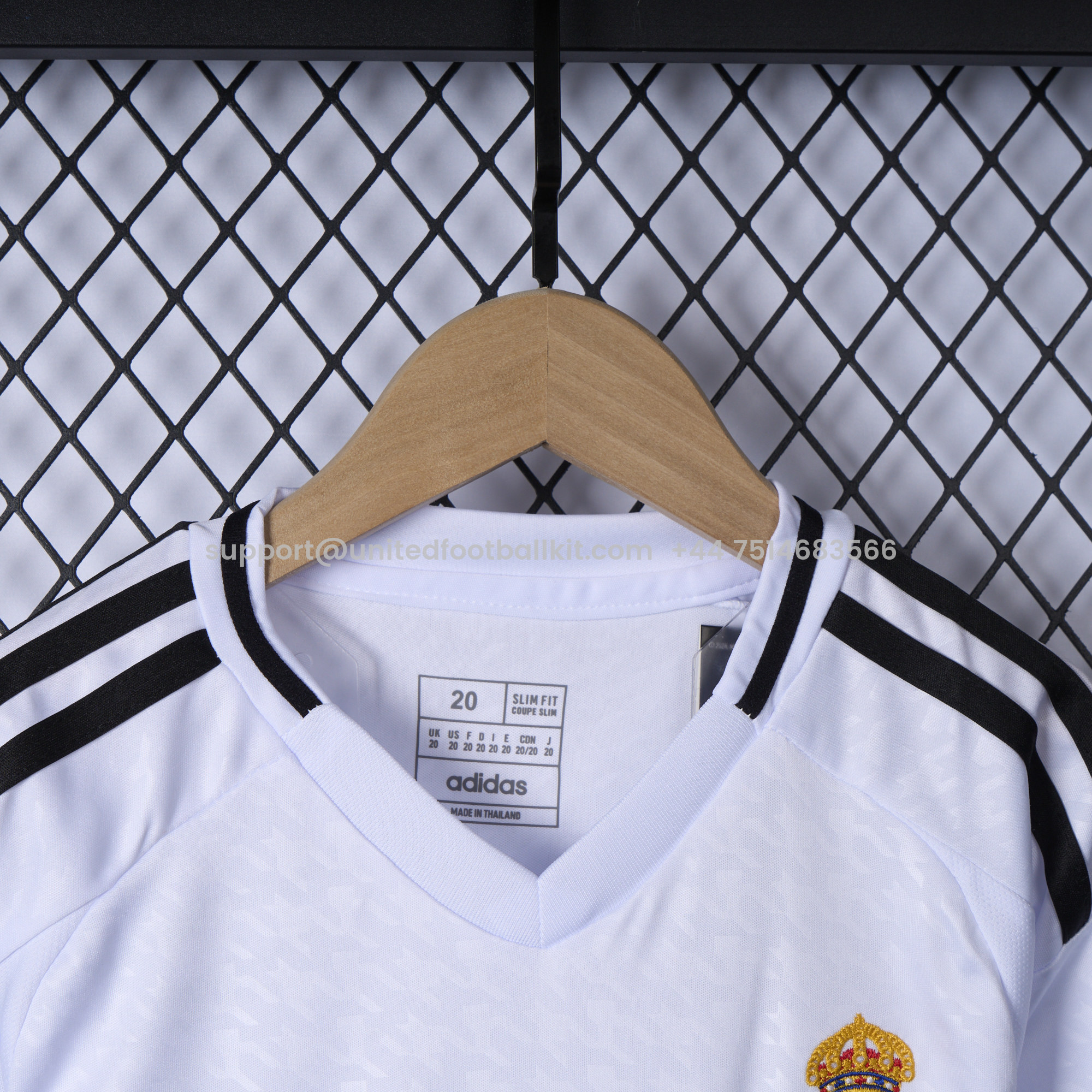 Unitedfootballkit.com | Real Madrid 24-25 Home Long Sleeve Kids Kit -Customize Name, Number and Patch | Worldwide Shipping