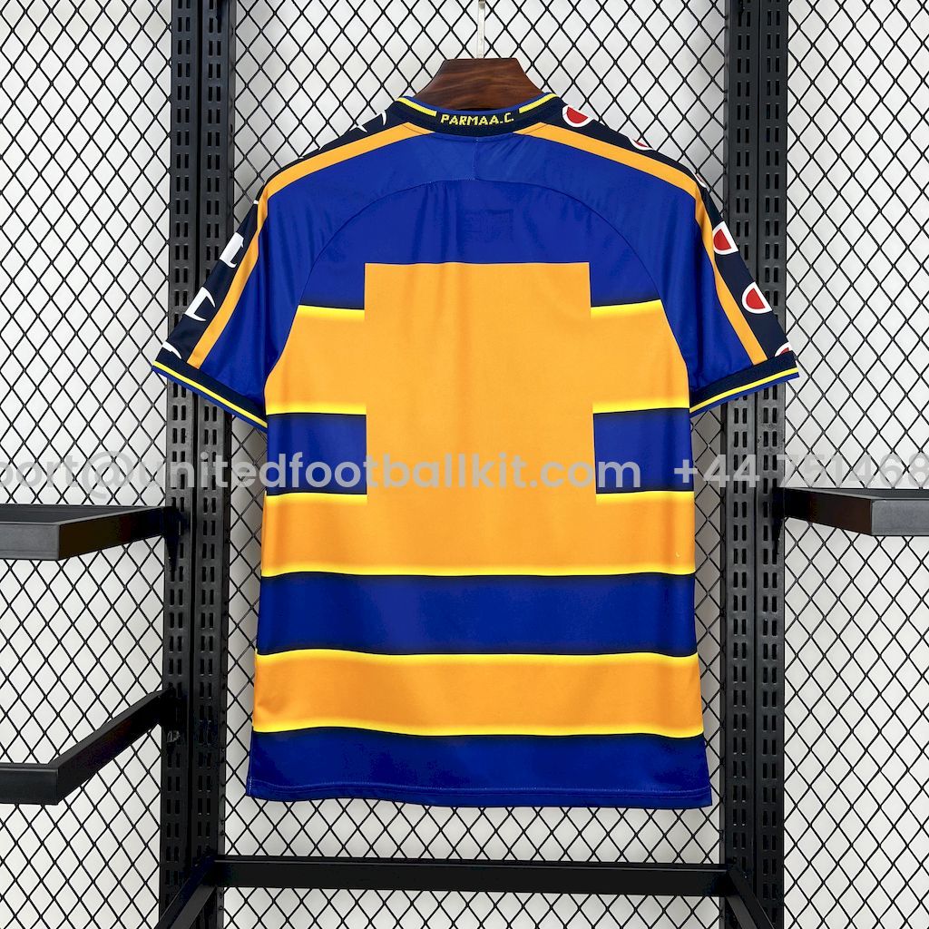 Unitedfootballkit.com | Retro Parma 2001-02 Home Jersey - Fans Version -Customize Name, Number and Patch | Worldwide Shipping