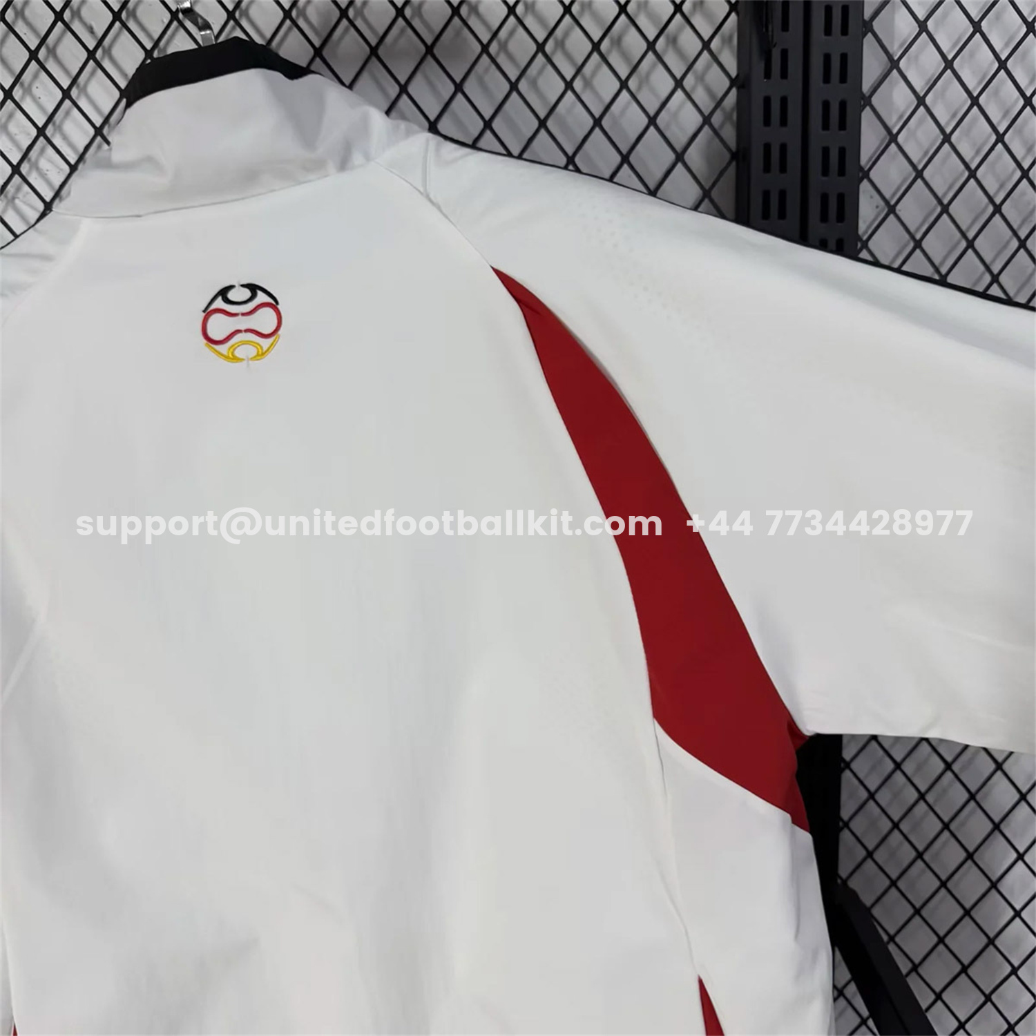 Unitedfootballkit.com | Germany 2026 Windbreaker Jacket - White -Customize Name, Number and Patch | Worldwide Shipping