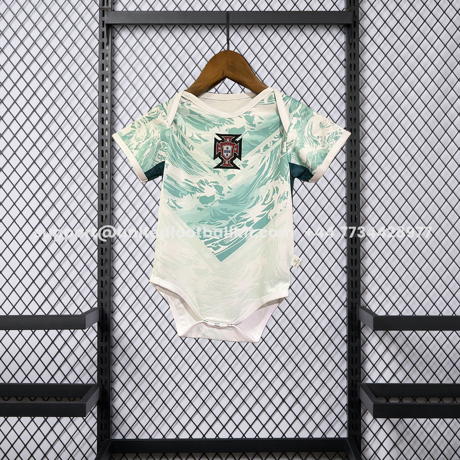 Unitedfootballkit.com | Portugal 2026 Away Baby Crawling Suit -Customize Name, Number and Patch | Worldwide Shipping