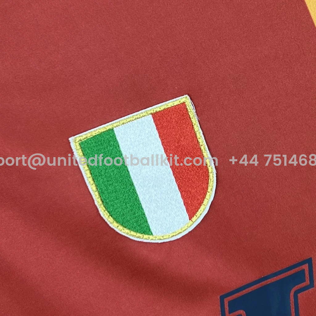 Unitedfootballkit.com | Retro Roma 2001-02 Home Long Sleeves Jersey -Customize Name, Number and Patch | Worldwide Shipping