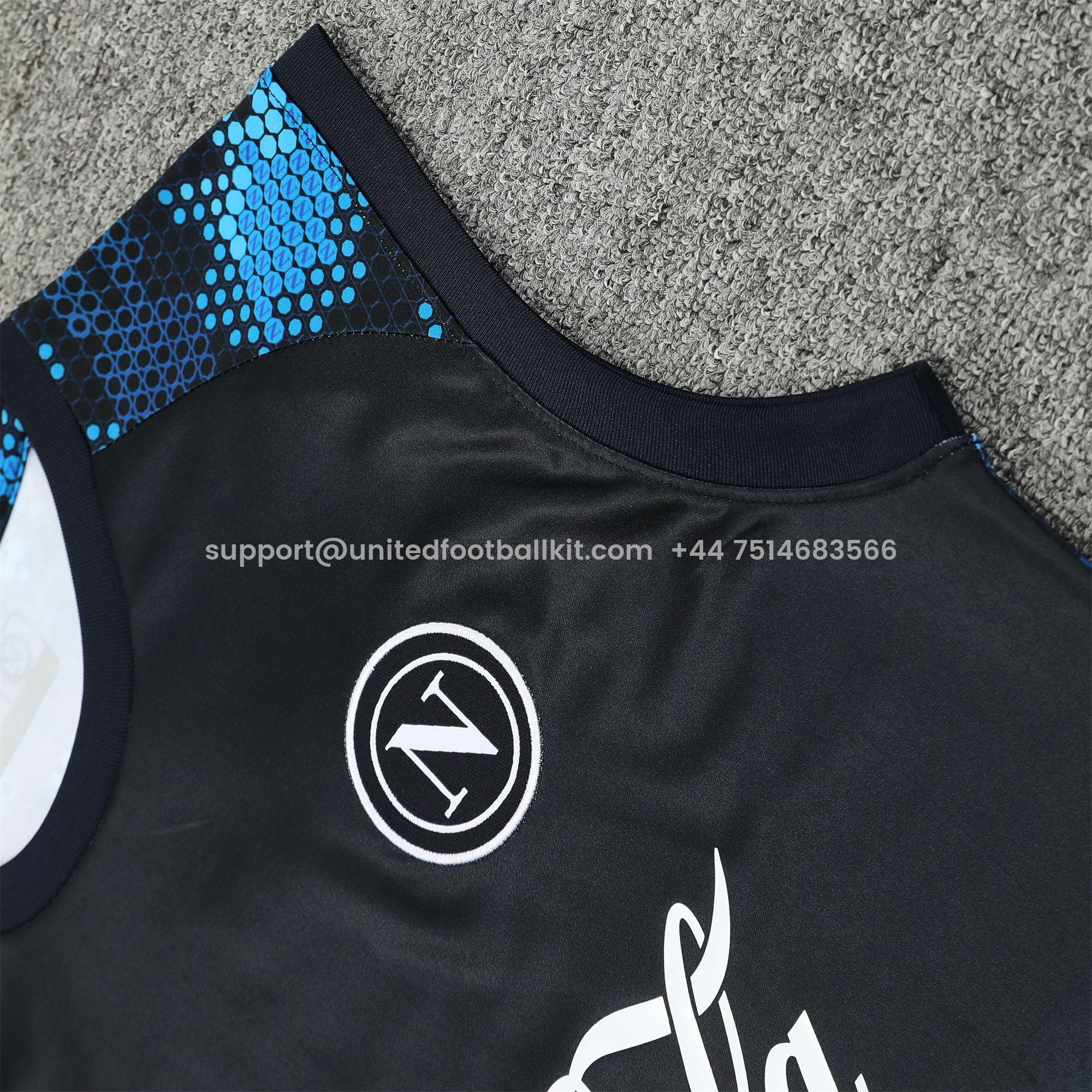 Unitedfootballkit.com | Napoli 24-25 Vest Training Set - Blue Vest & Shorts -Customize Name, Number and Patch | Worldwide Shipping