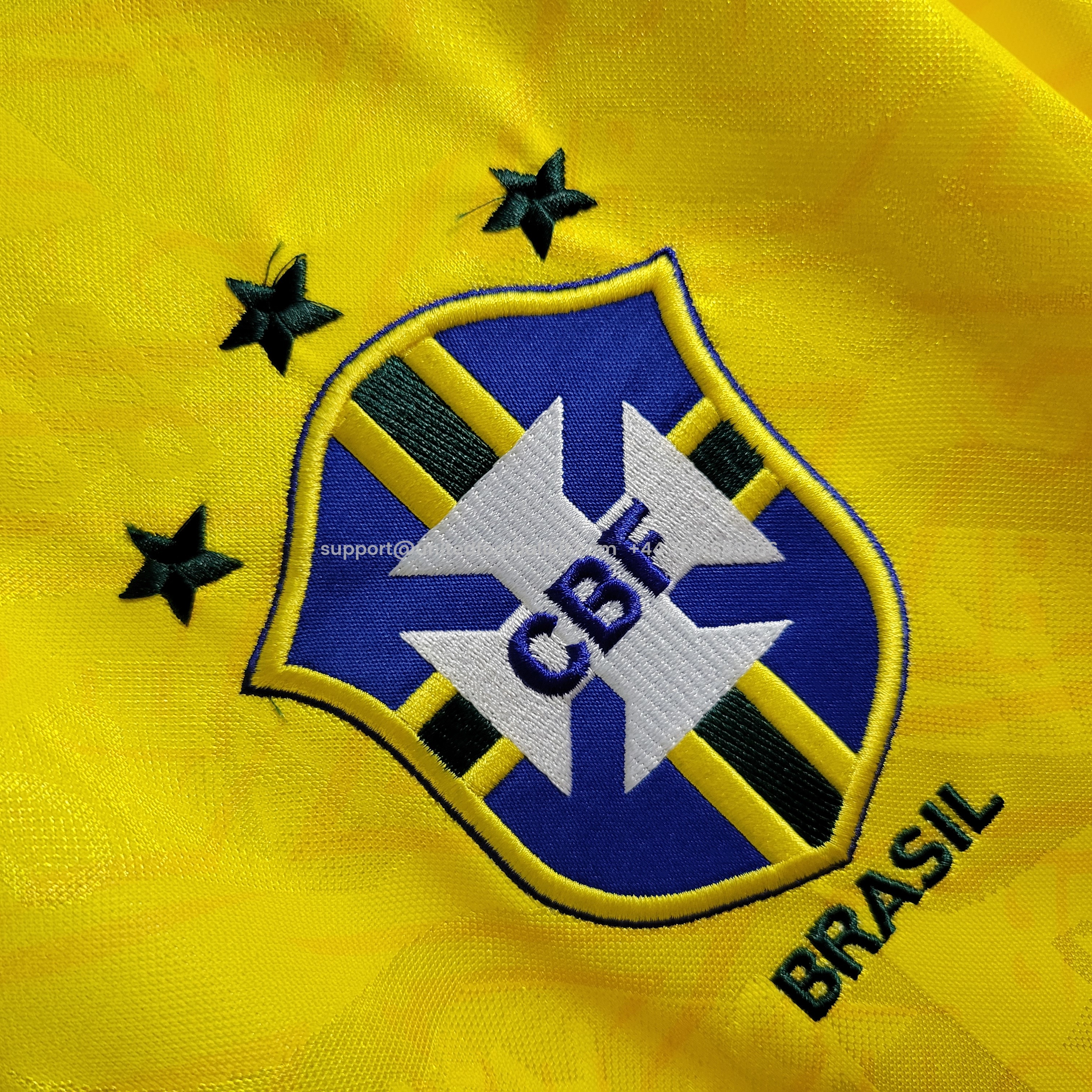 Unitedfootballkit.com | Retro Brazil 1991-93 Home Stadium Jersey -Customize Name, Number and Patch | Worldwide Shipping