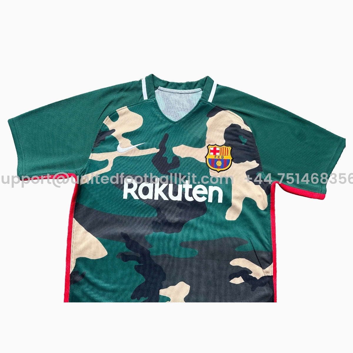 Unitedfootballkit.com | Barcelona 24-25 Green Camouflage Style Training Jersey - Fans Version -Customize Name, Number and Patch | Worldwide Shipping