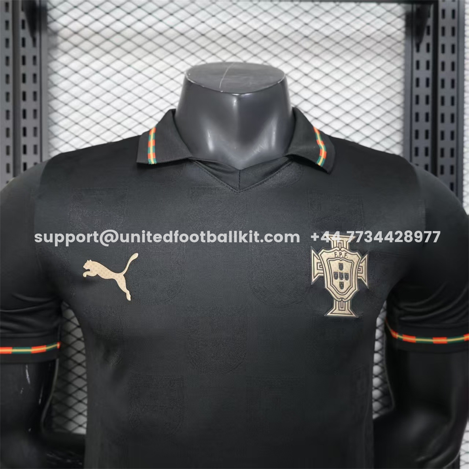 Unitedfootballkit.com | Portugal 2026 Away Black Jersey - Player Version -Customize Name, Number and Patch | Worldwide Shipping