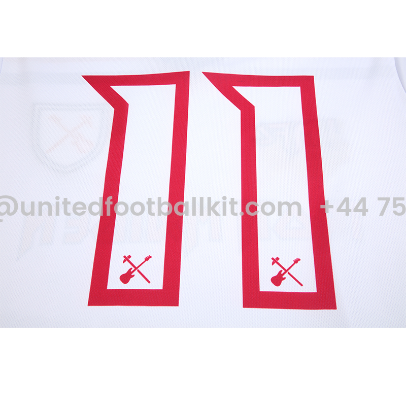 Unitedfootballkit.com | Iron Maiden x West Ham White Special Edition Jersey - with 11 print -Customize Name, Number and Patch | Worldwide Shipping