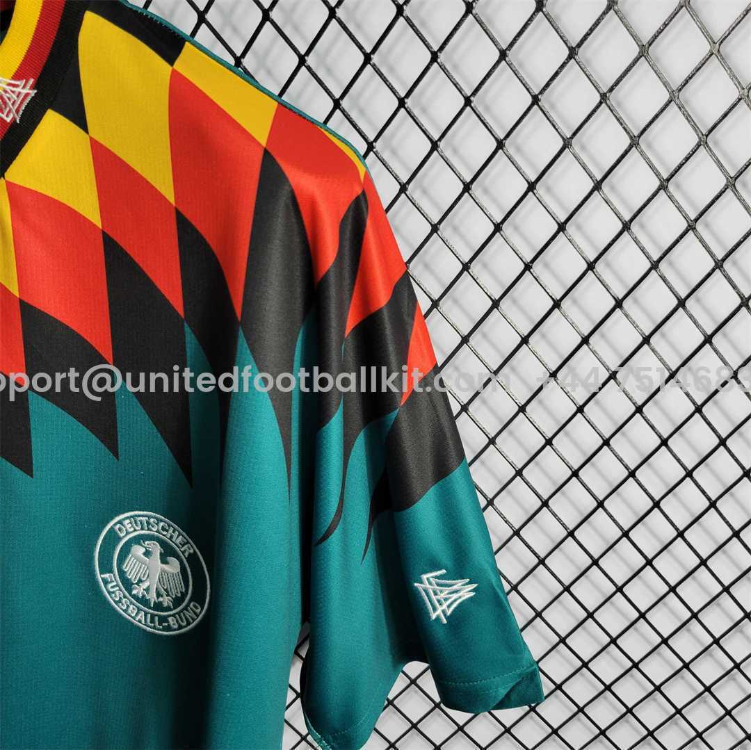 Unitedfootballkit.com | Retro Germany 1994 Away Stadium Jersey -Customize Name, Number and Patch | Worldwide Shipping