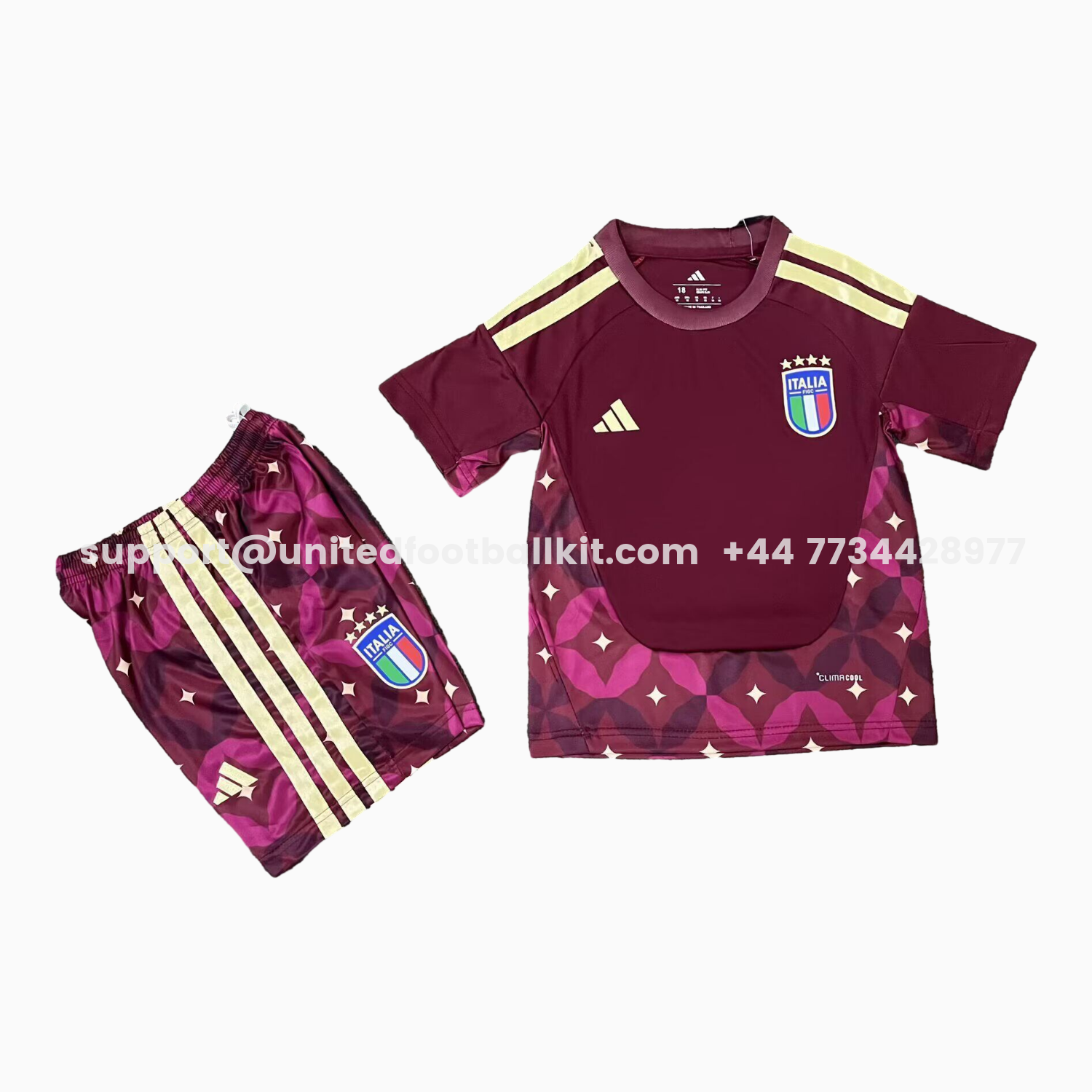 Unitedfootballkit.com | Italy 2026 Goalkeeper Red Kids Kit -Customize Name, Number and Patch | Worldwide Shipping