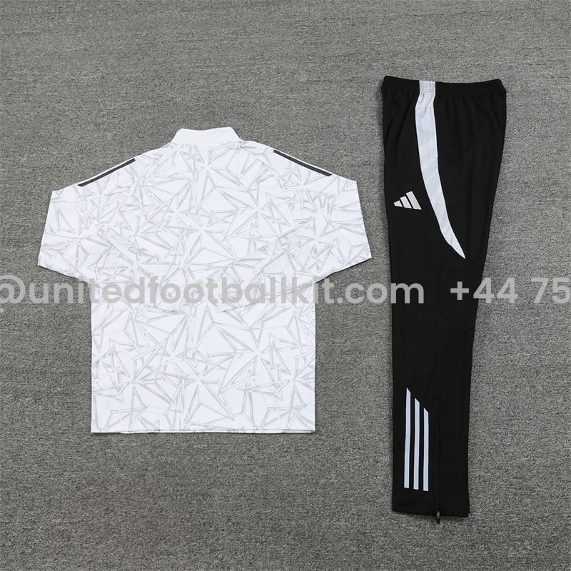 Unitedfootballkit.com | Real Madrid 24-25 Long Sleeve Training Set - White Camouflage -Customize Name, Number and Patch | Worldwide Shipping