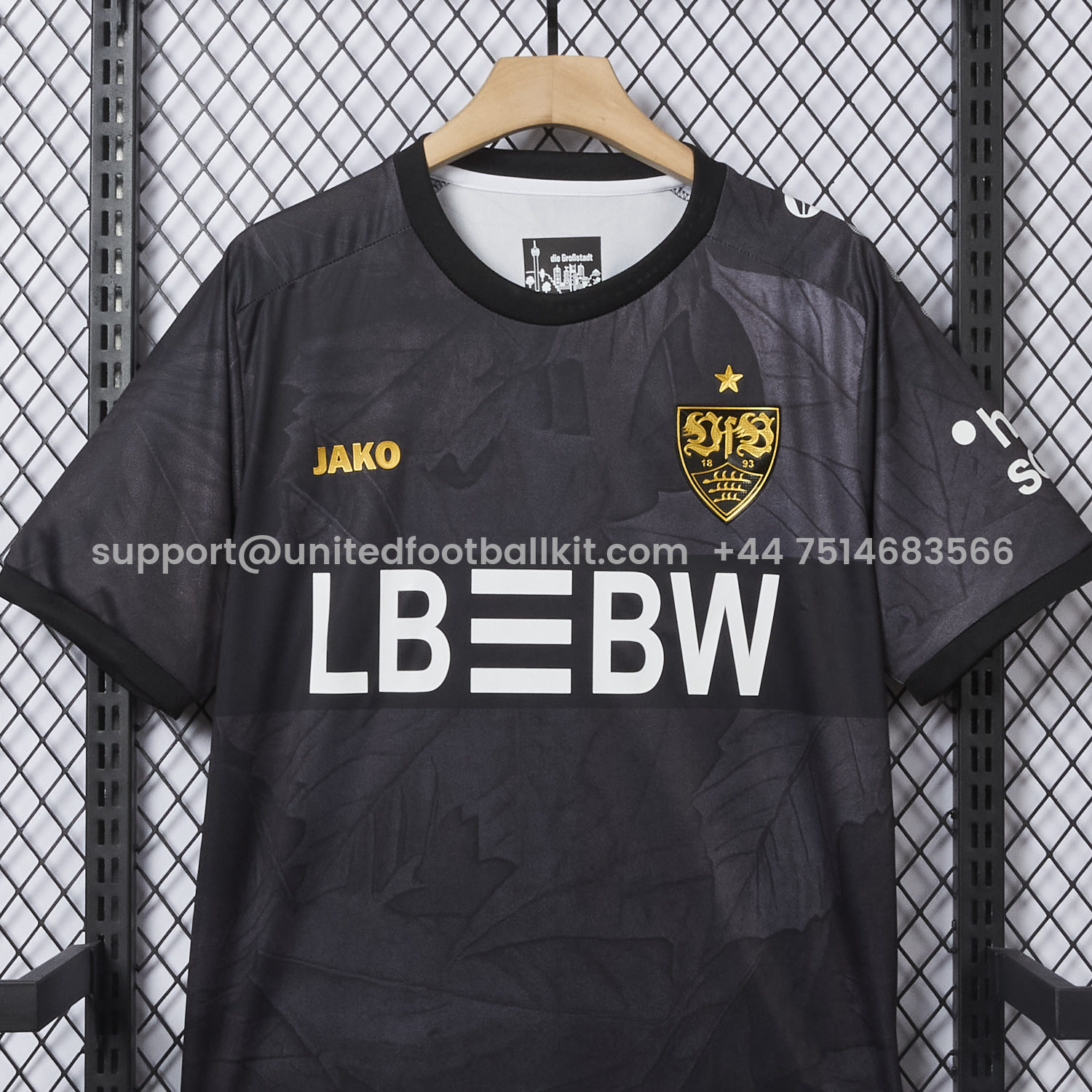 Unitedfootballkit.com | VfB Stuttgart 25-26 Third Black Jersey - Fans Version -Customize Name, Number and Patch | Worldwide Shipping