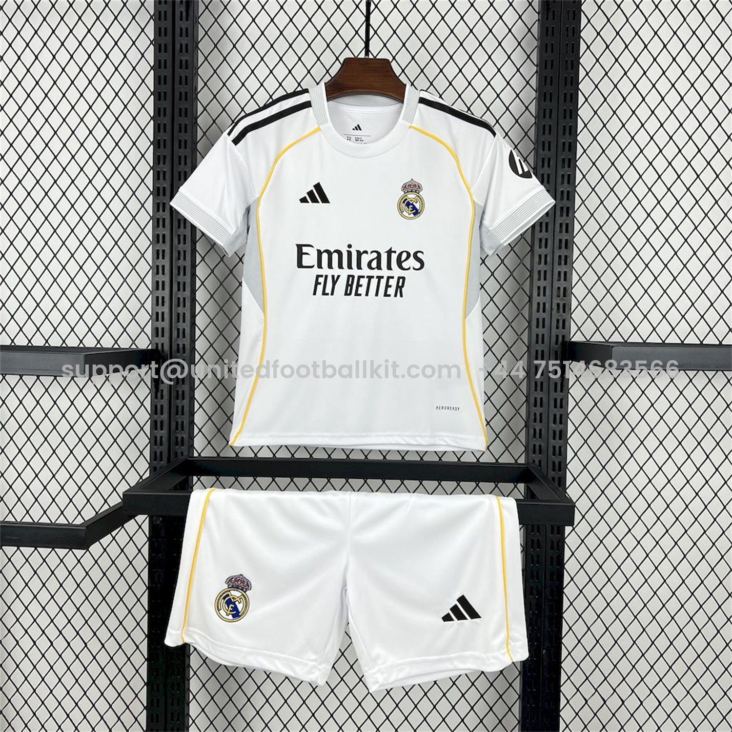 Unitedfootballkit.com | Real Madrid 25-26 Home Modrić Limited Edition Kids Kit - Fans Version -Customize Name, Number and Patch | Worldwide Shipping