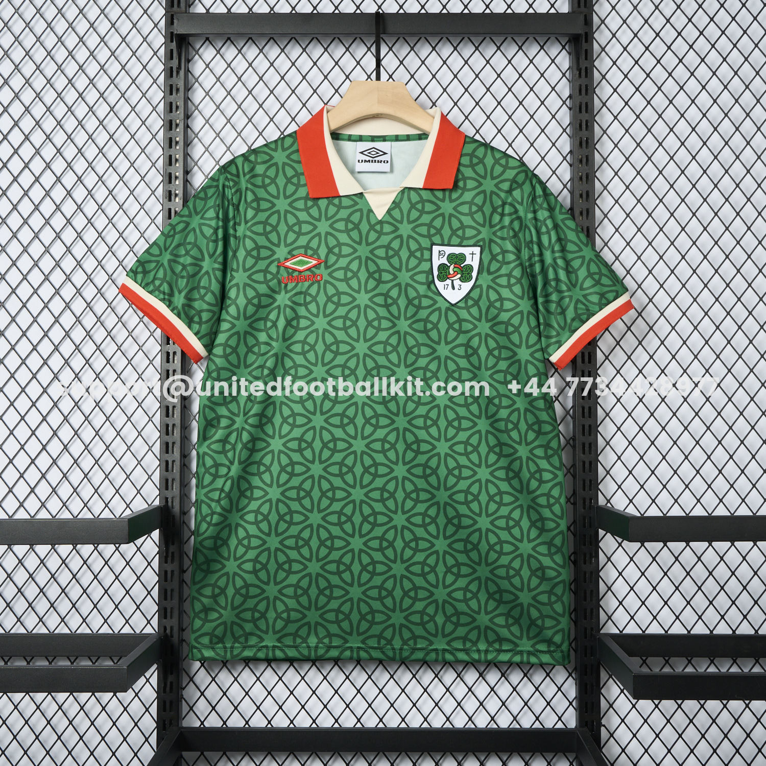 Unitedfootballkit.com | Ireland 2025 St. Patrick's Day Green Jersey - Fans Version -Customize Name, Number and Patch | Worldwide Shipping