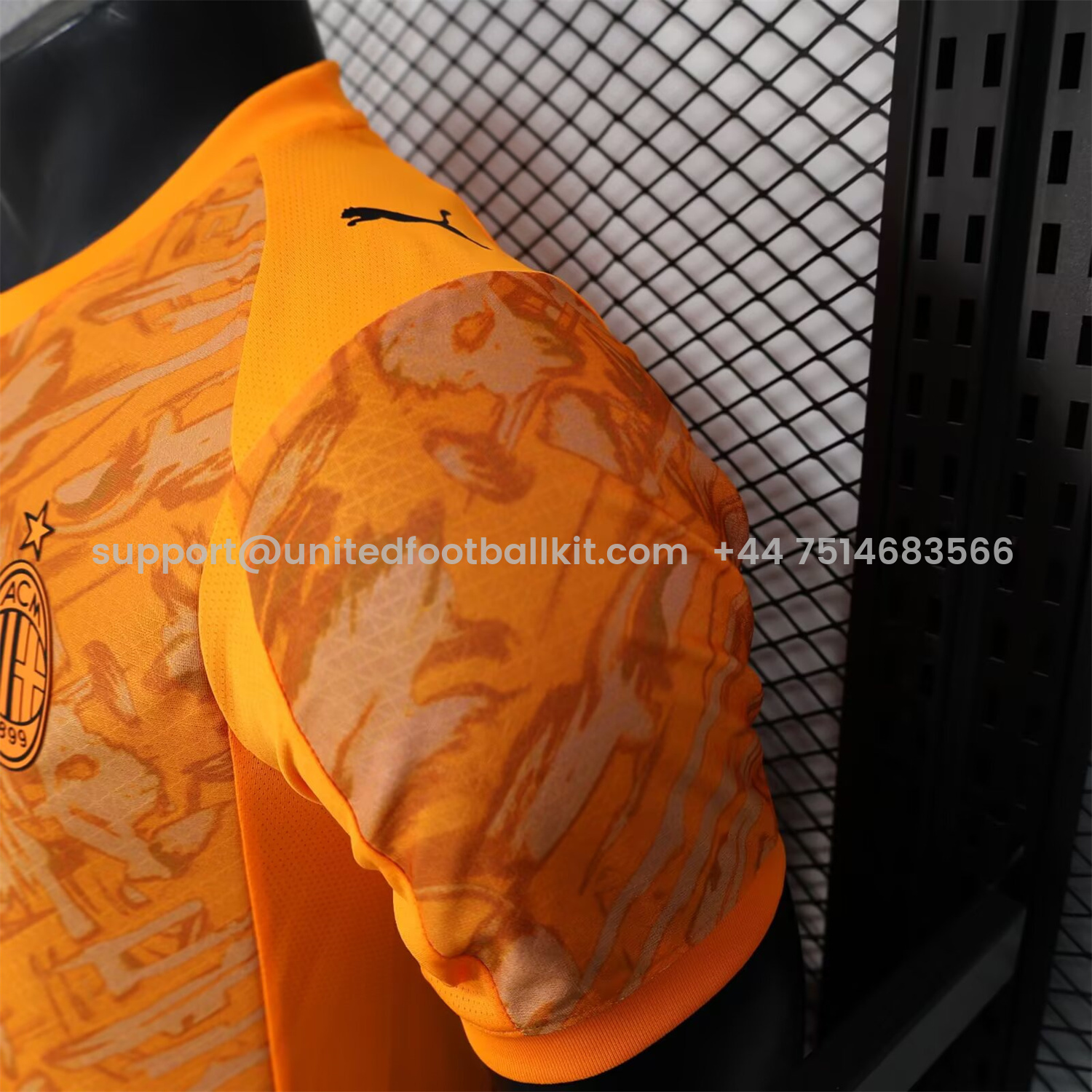 Unitedfootballkit.com | AC Milan 25-26 Orange Special Edition Jersey - Player Version -Customize Name, Number and Patch | Worldwide Shipping