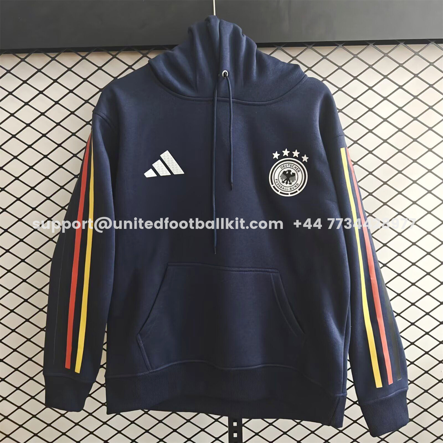 Unitedfootballkit.com | Germany 2026 Home Unisex Pullover Hoodie -Customize Name, Number and Patch | Worldwide Shipping