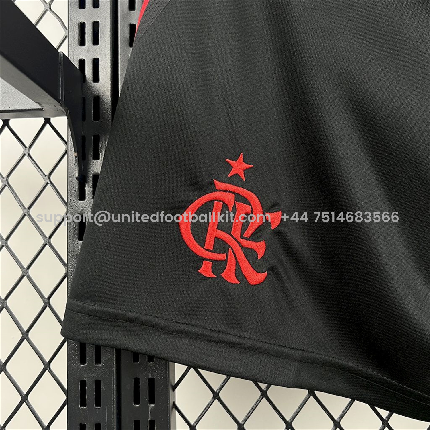 Unitedfootballkit.com | Flamengo 25-26 Away Black Shorts - Fans Version -Customize Name, Number and Patch | Worldwide Shipping