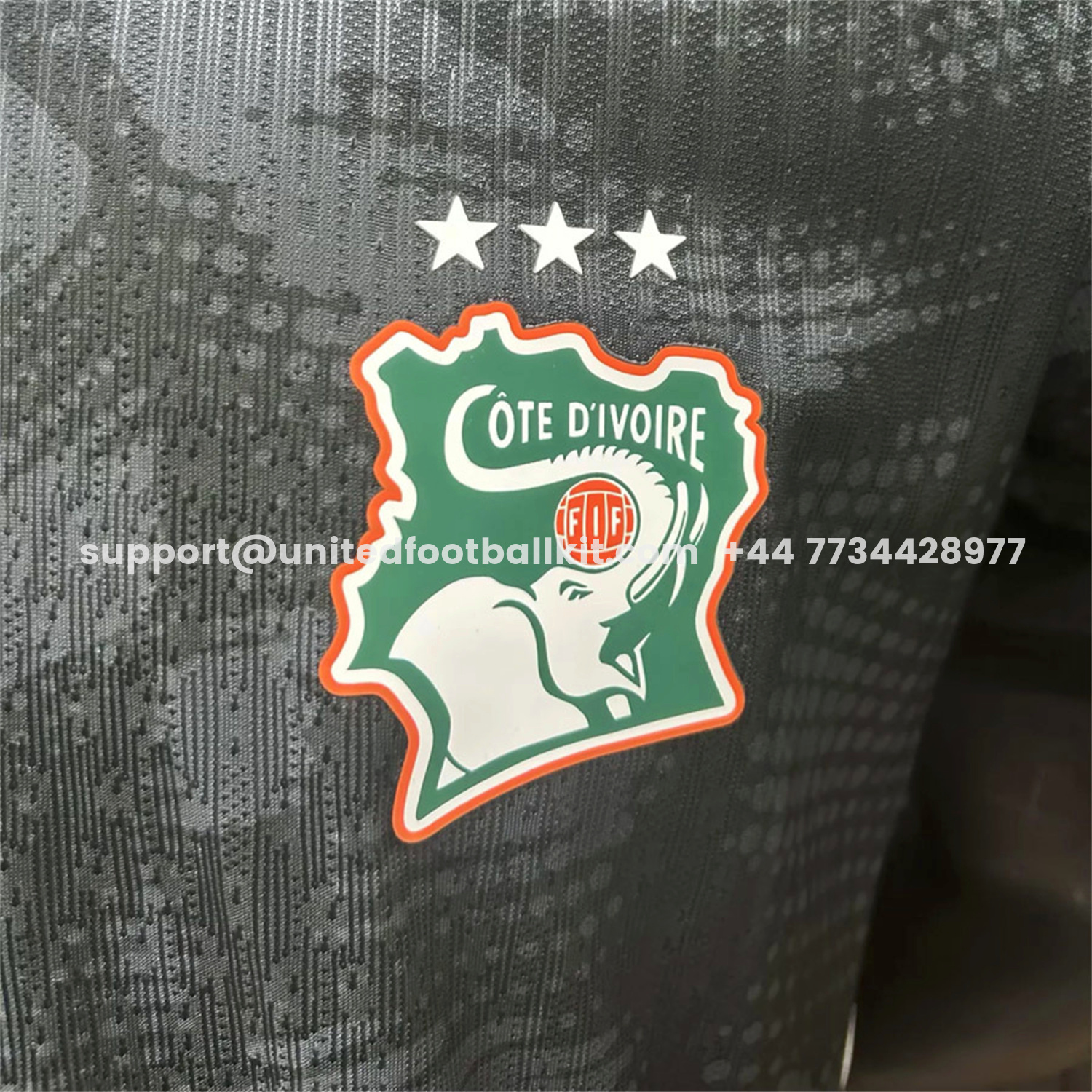 Unitedfootballkit.com | Ivory Coast 25-26 Goalkeeper Black Jersey - Player Version -Customize Name, Number and Patch | Worldwide Shipping