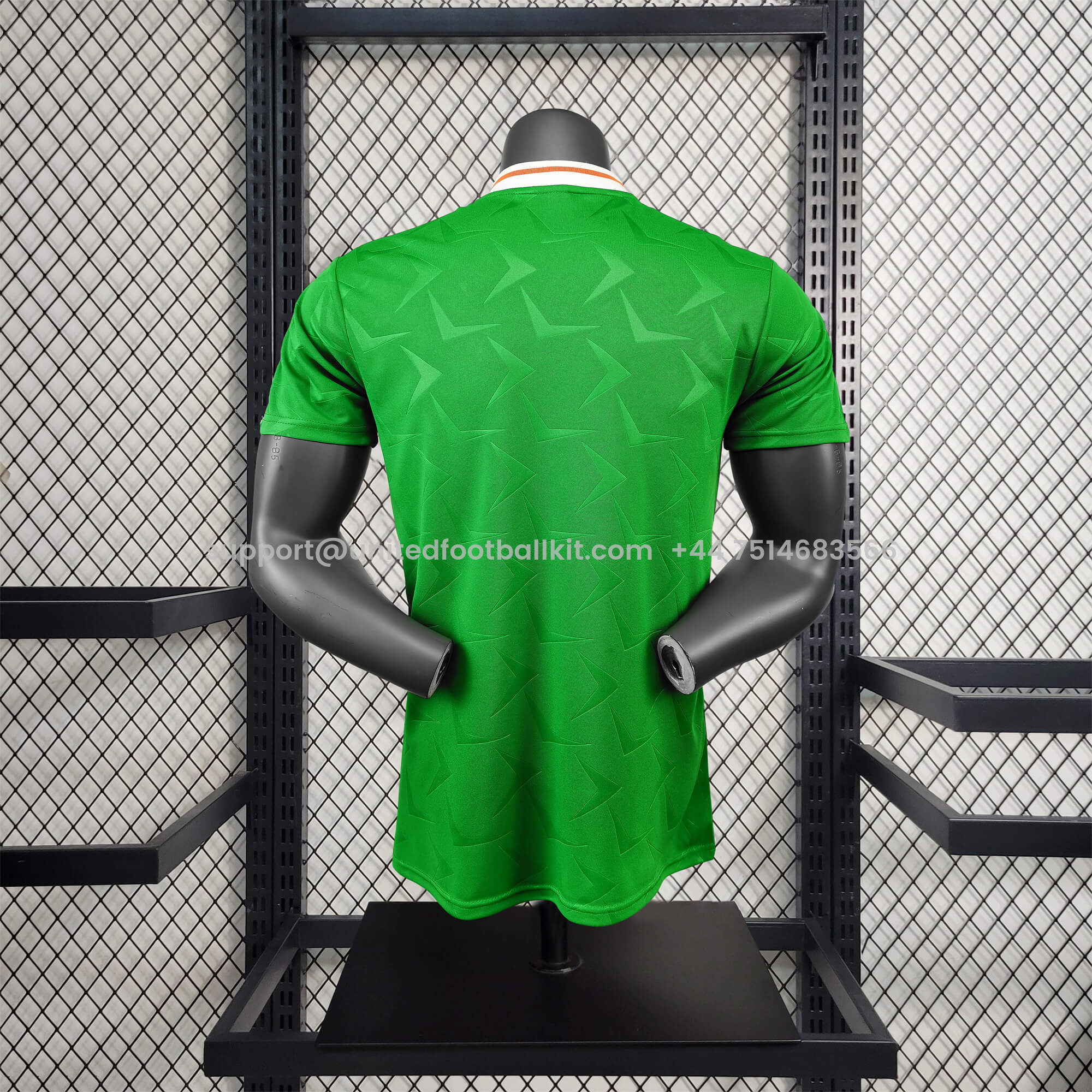 Unitedfootballkit.com | Retro Ireland 1990 Home Stadium Jersey -Customize Name, Number and Patch | Worldwide Shipping