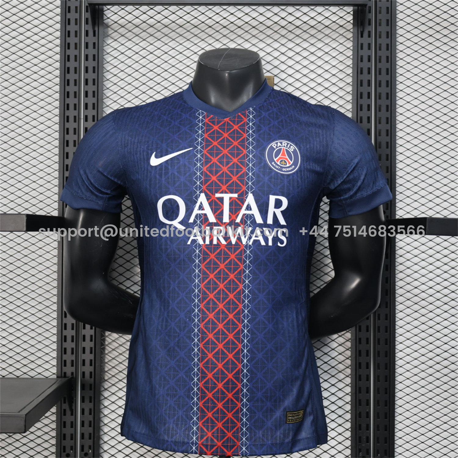 Unitedfootballkit.com | Paris Saint-Germain PSG 25-26 Home Jersey - Player Version -Customize Name, Number and Patch | Worldwide Shipping