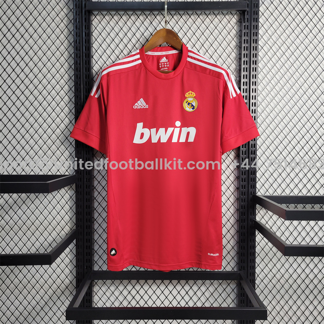 Unitedfootballkit.com | Retro Real Madrid 11-12 Third Red Jersey -Customize Name, Number and Patch | Worldwide Shipping