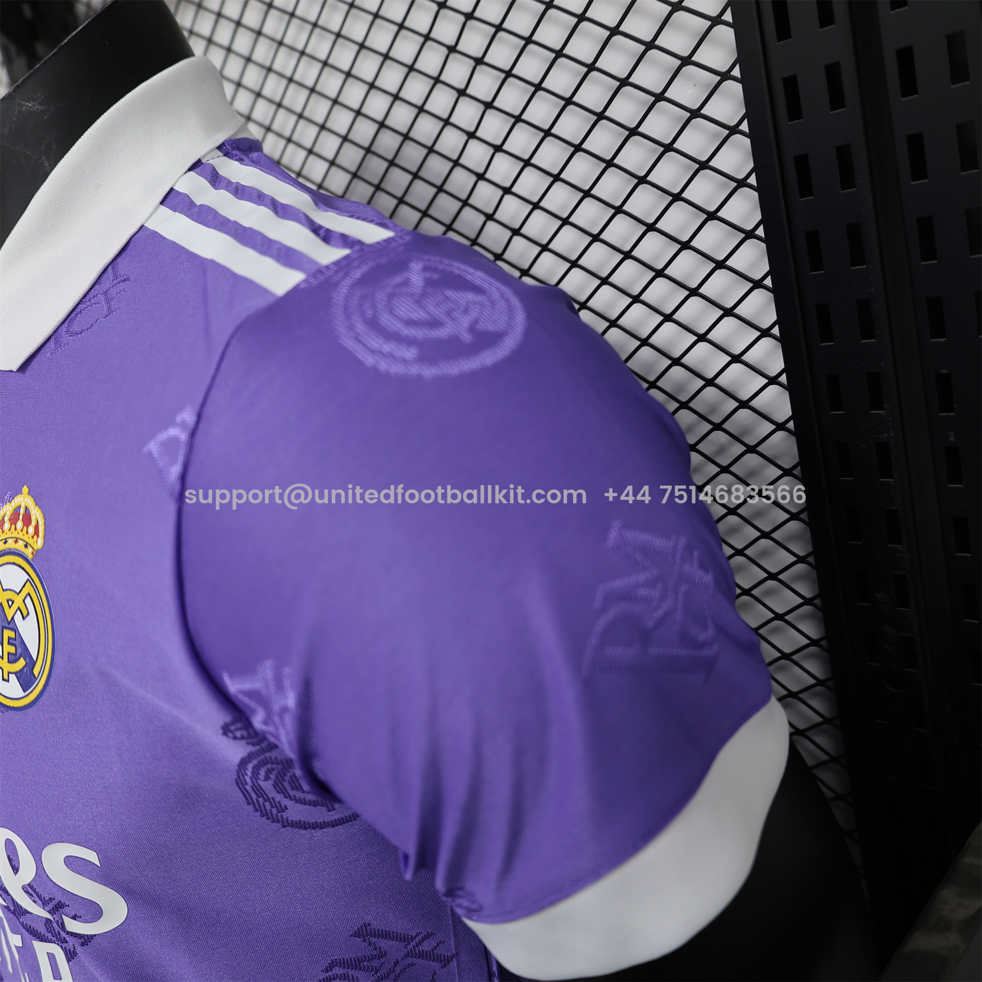 Unitedfootballkit.com | Real Madrid 24-25 Purple LOGO Special Edition Jersey - Player Version -Customize Name, Number and Patch | Worldwide Shipping