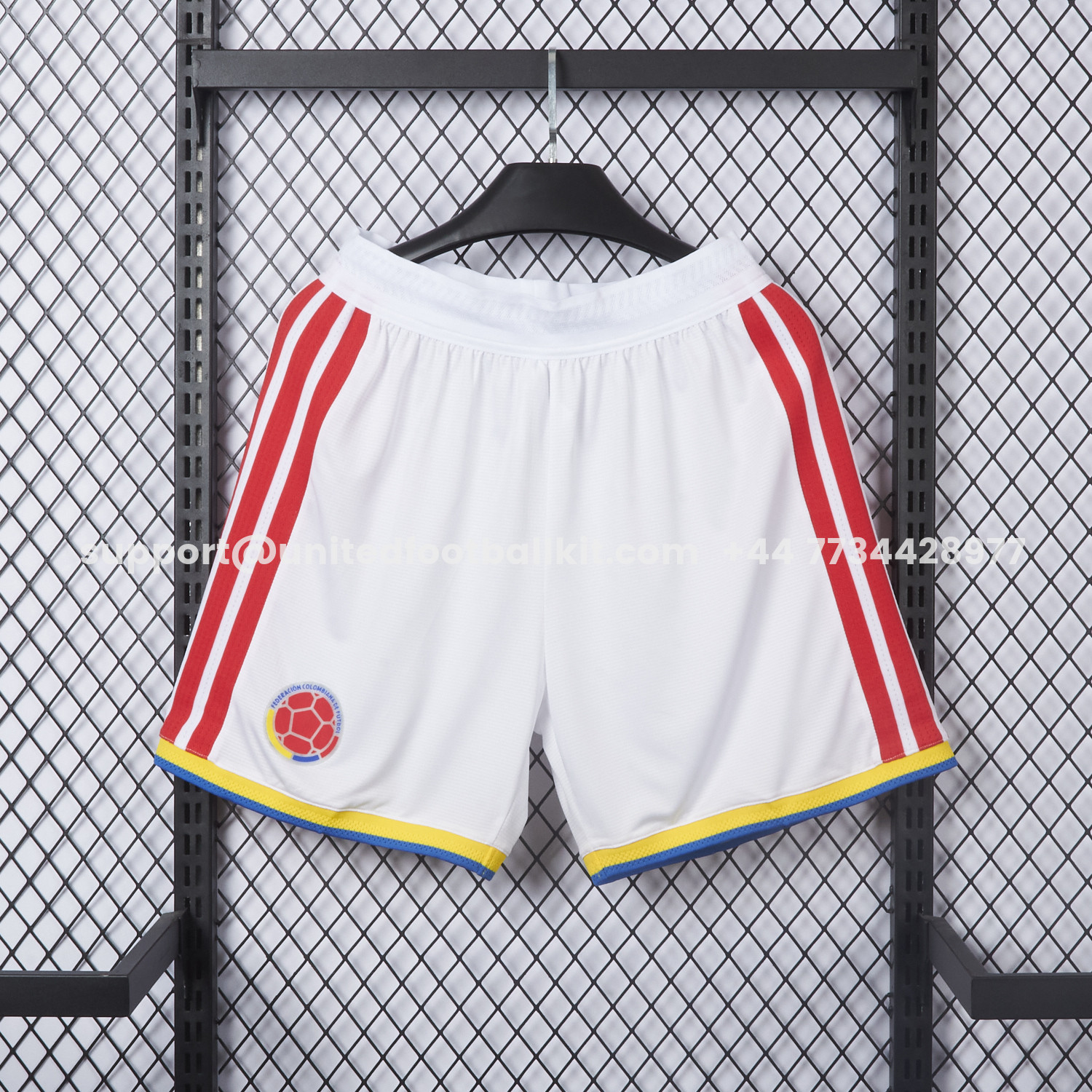 Unitedfootballkit.com | Colombia 2026 White Shorts - Player Version -Customize Name, Number and Patch | Worldwide Shipping