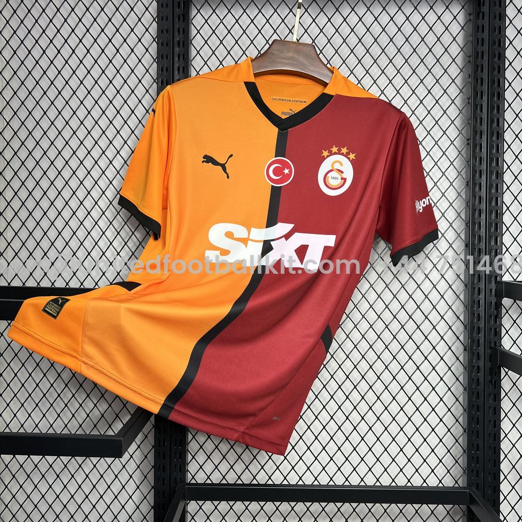 Unitedfootballkit.com | Galatasaray 24-25 Home Stadium Jersey - Fans Version -Customize Name, Number and Patch | Worldwide Shipping