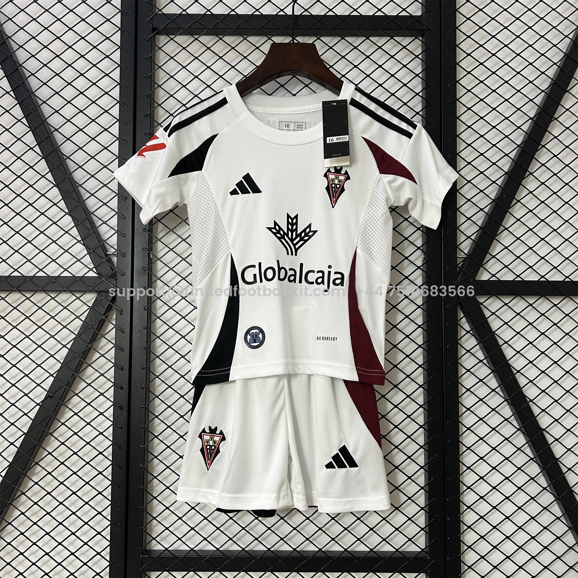 Unitedfootballkit.com | Albacete 24-25 Home Kids Kit -Customize Name, Number and Patch | Worldwide Shipping