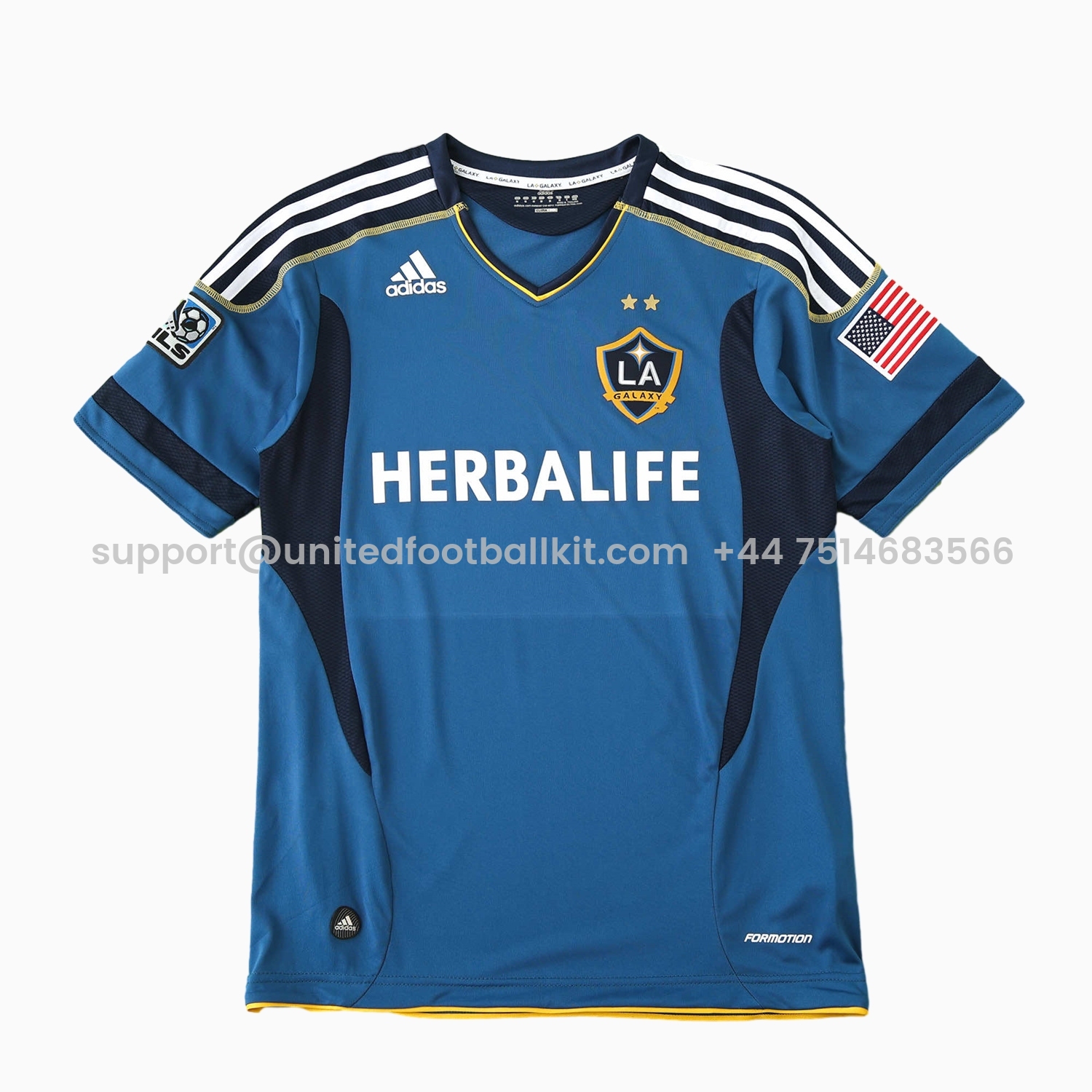 Unitedfootballkit.com | Retro LA Galaxy 2011-12 Away Jersey -Customize Name, Number and Patch | Worldwide Shipping