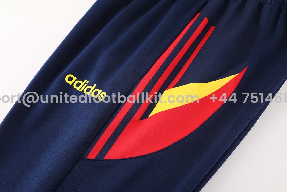 Unitedfootballkit.com | Spain 2024 Jacket Training Tracksuit - Deep Blue -Customize Name, Number and Patch | Worldwide Shipping