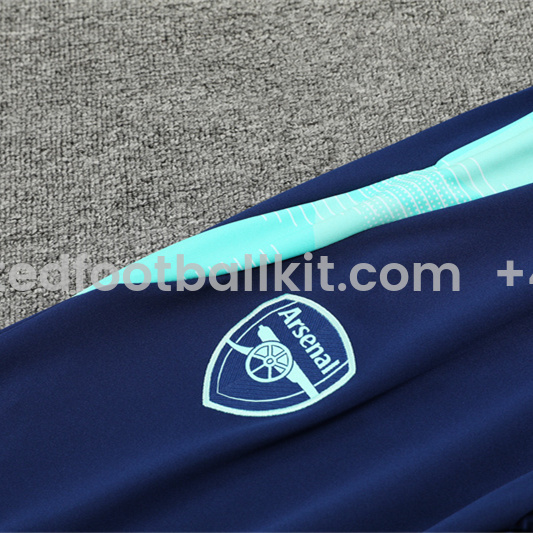 Unitedfootballkit.com | Arsenal 24-25 Long Sleeve Training Set - Lake Blue -Customize Name, Number and Patch | Worldwide Shipping