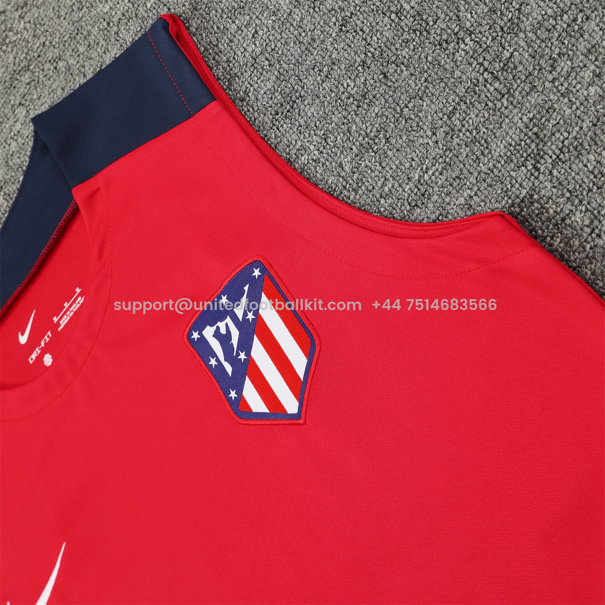 Unitedfootballkit.com | Atletico Madrid 24-25 Vest Training Set - Red -Customize Name, Number and Patch | Worldwide Shipping