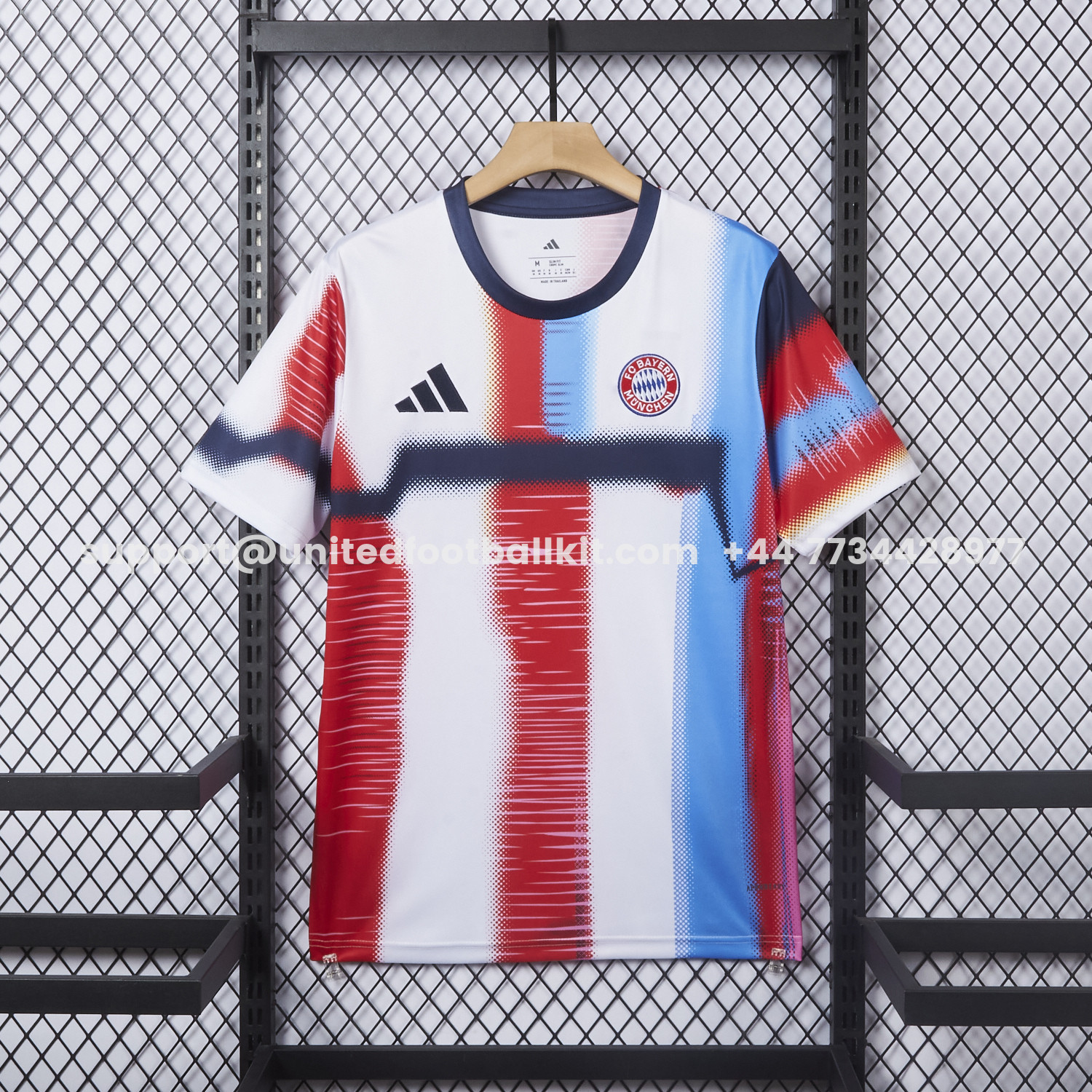 Unitedfootballkit.com | Bayern Munich 25-26 Pre-Match Training Jersey - Fans Version -Customize Name, Number and Patch | Worldwide Shipping