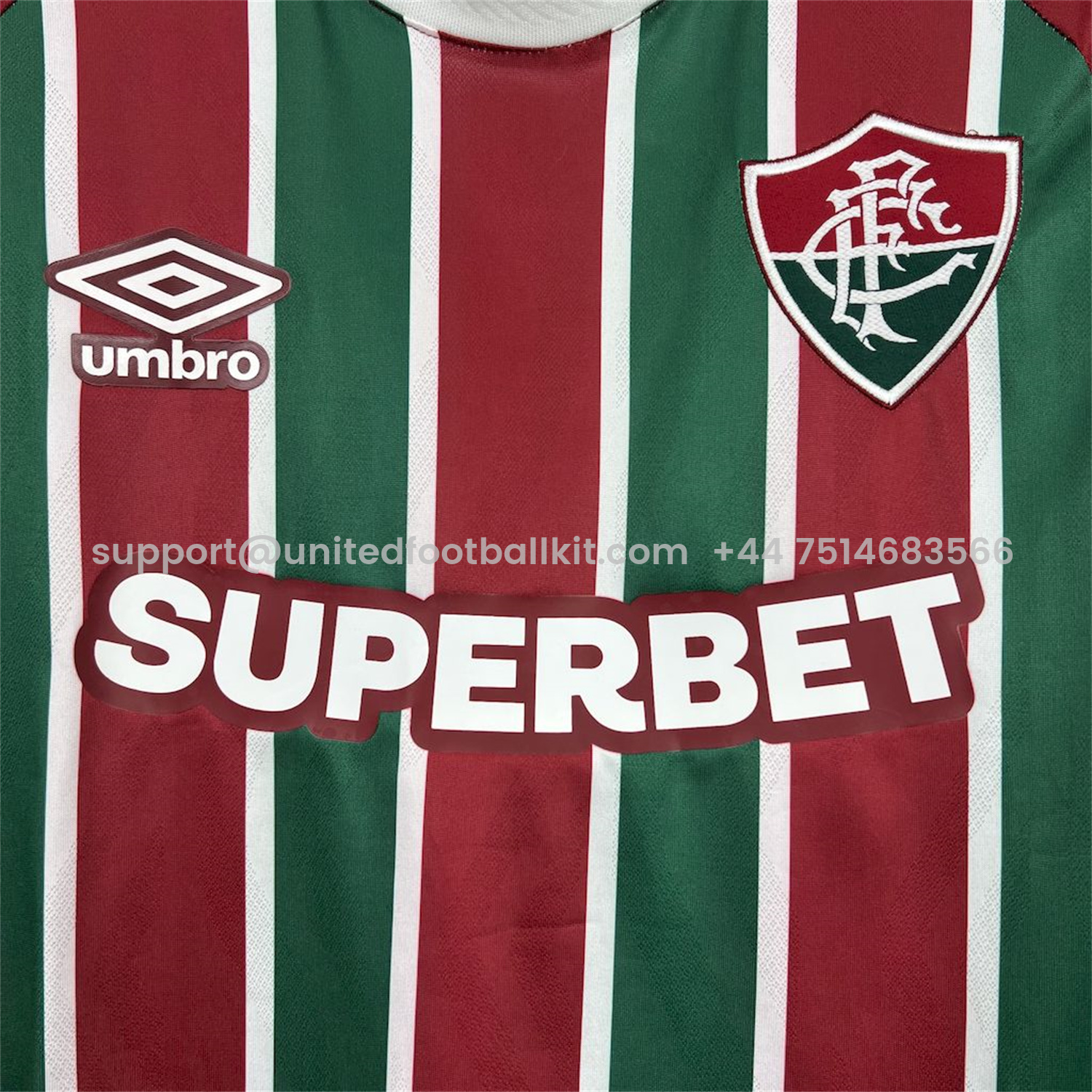 Unitedfootballkit.com | Fluminense 25-26 Home Long Sleeves Jersey - Fans Version -Customize Name, Number and Patch | Worldwide Shipping