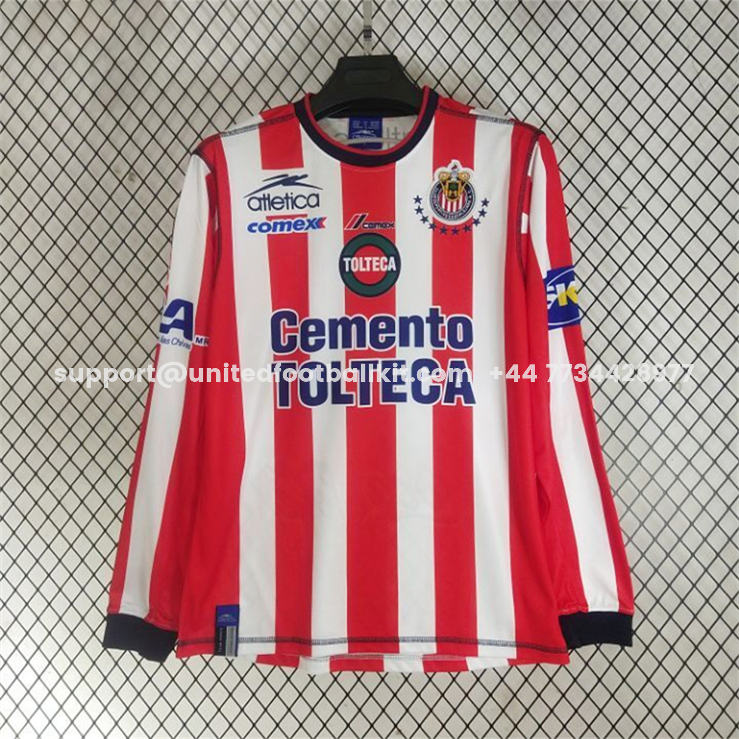 Unitedfootballkit.com | Retro Chivas de Guadalajara 2002-03 Home Long Sleeves Jersey -Customize Name, Number and Patch | Worldwide Shipping