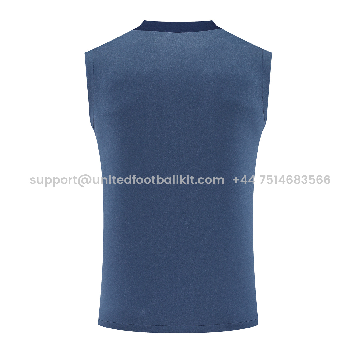 Unitedfootballkit.com | Paris Saint-Germain PSG 25-26 Vest Training Set - Deep Blue Vest & Deep Blue Shorts -Customize Name, Number and Patch | Worldwide Shipping